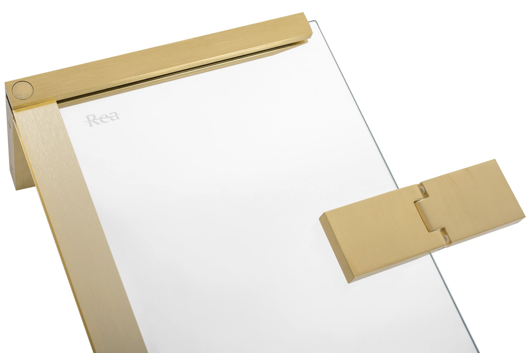 Rea Hugo, sprchová kabína s 2-krídlovými dverami 80 (dvere) x 80 (dvere) x 200 cm, 6mm číre sklo, zlatý matný profil, REA-K6608
