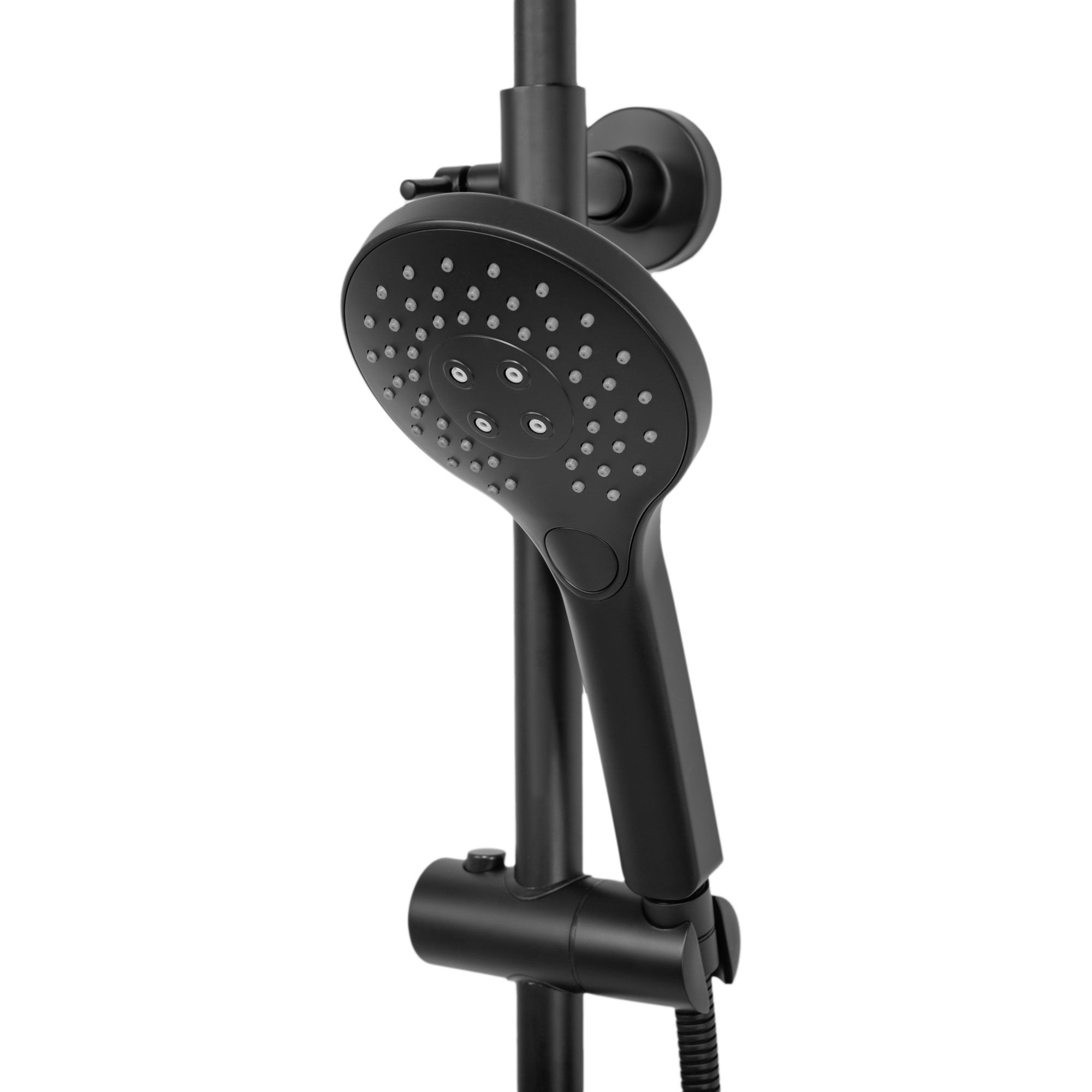 Rea Vincent, sprchový set s termostatickou batériou a dažďovou hlavicou 25cm, čierna matná, REA-P6600