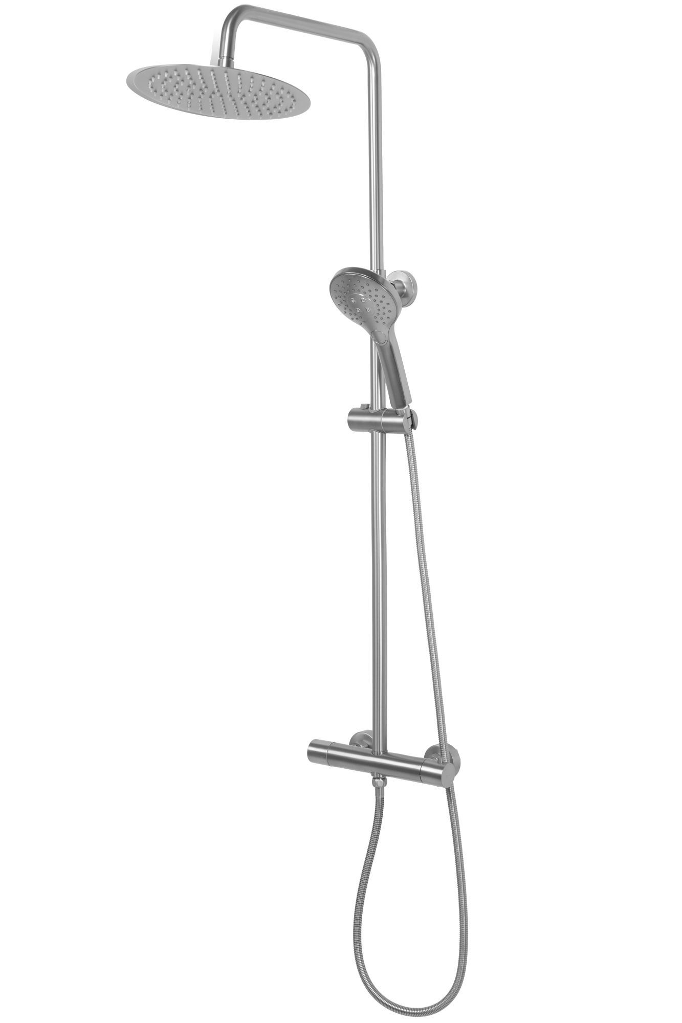 Rea Vincent, sprchový set s termostatickou batériou a dažďovou hlavicou 25cm, nikel matný, REA-P6603