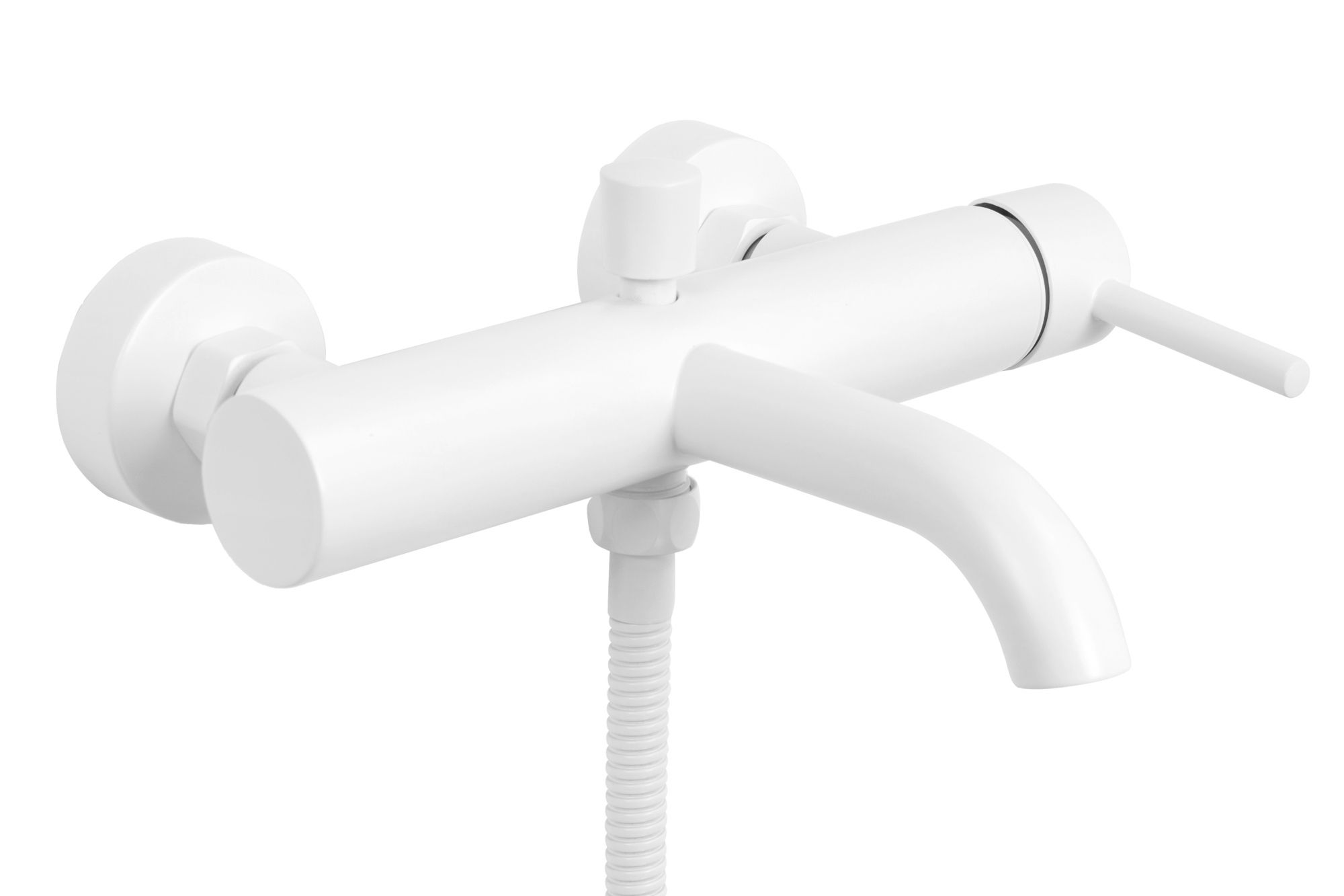 Rea Lungo, nástenná vaňová batéria s ručnou sprchovou súpravou, biela, REA-B8030