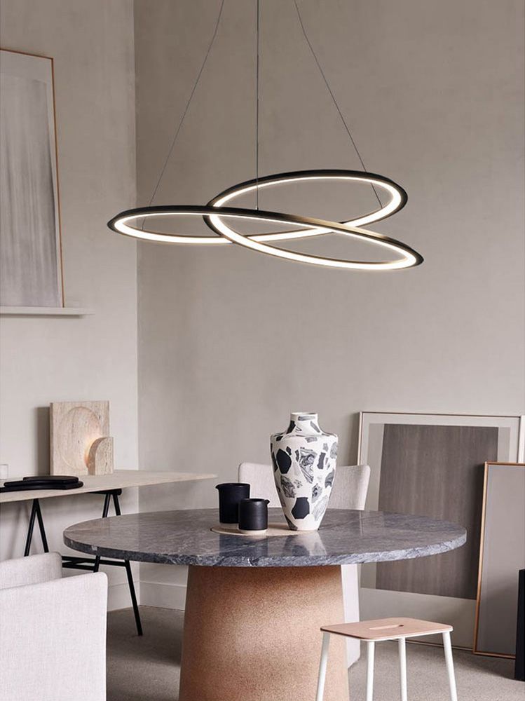 Toolight, LED závesné svietidlo APP1194-CP, čierna-biela, OSW-40025