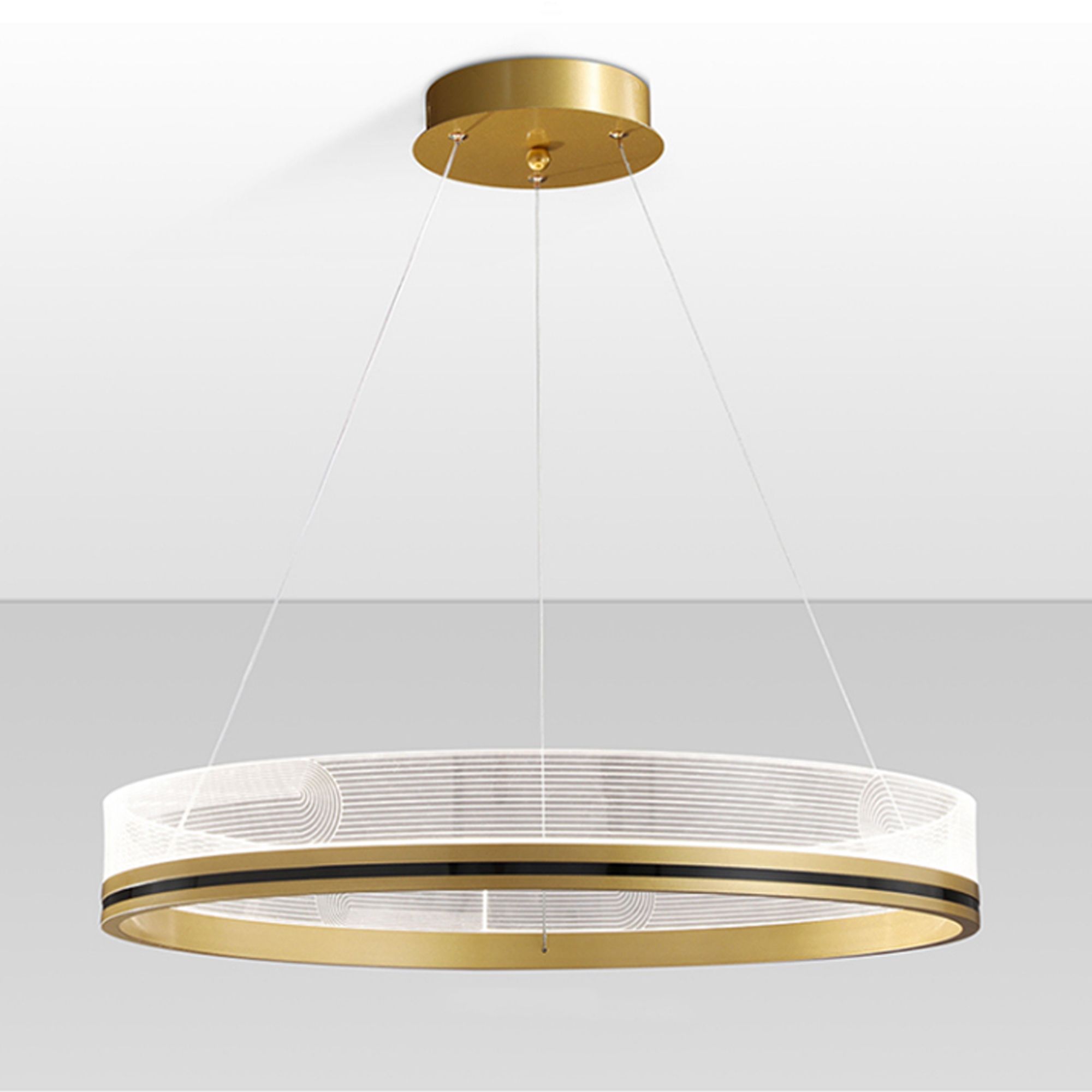 Toolight, LED závesné svietidlo 60cm APP1190-CP, zlatá, OSW-40020