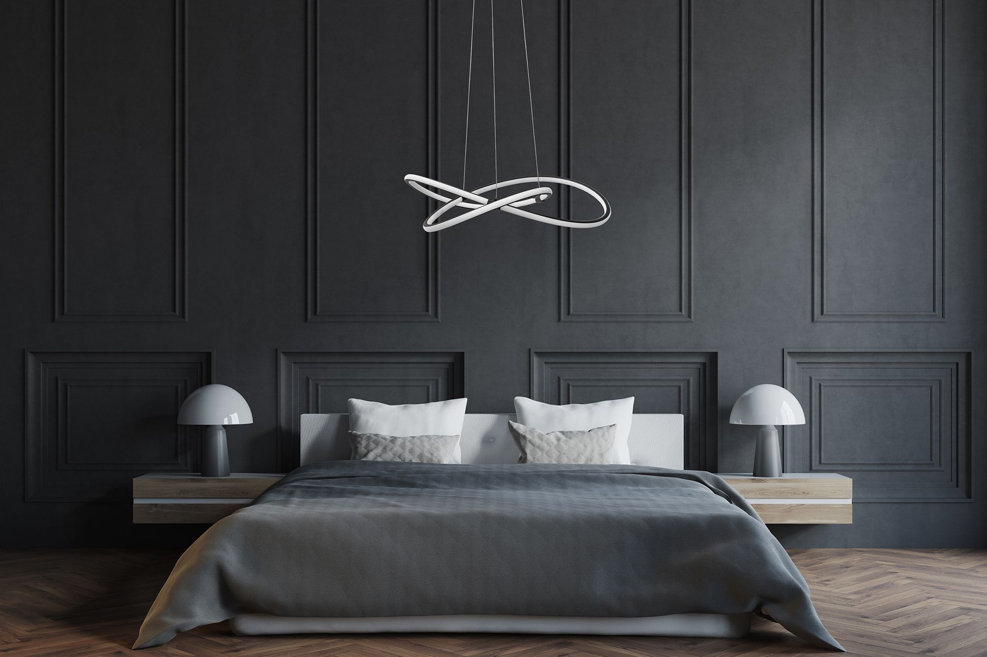 Toolight, LED závesné svietidlo APP1193-CP, čierna, OSW-40024