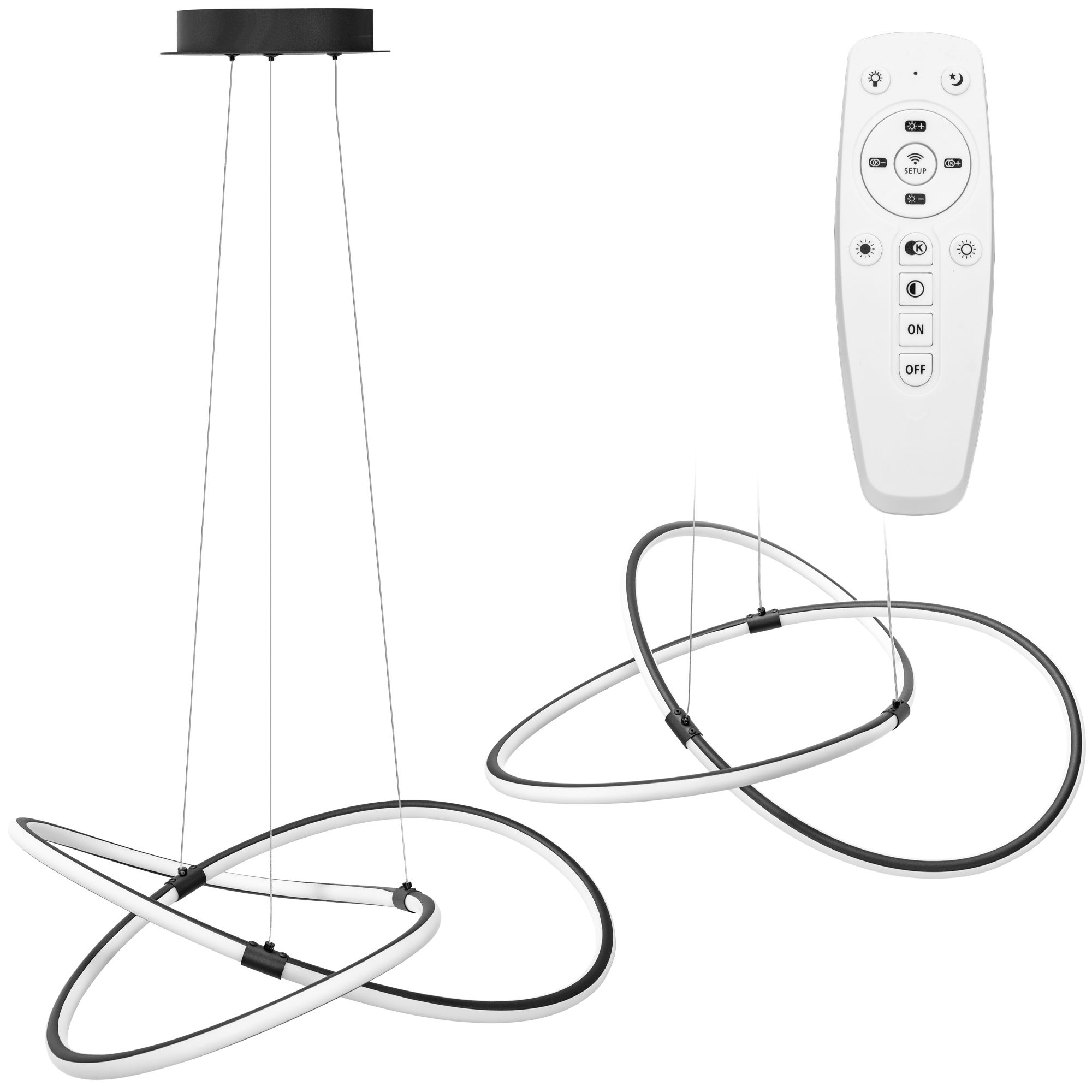 Toolight, LED závesné svietidlo APP1193-CP, čierna, OSW-40024