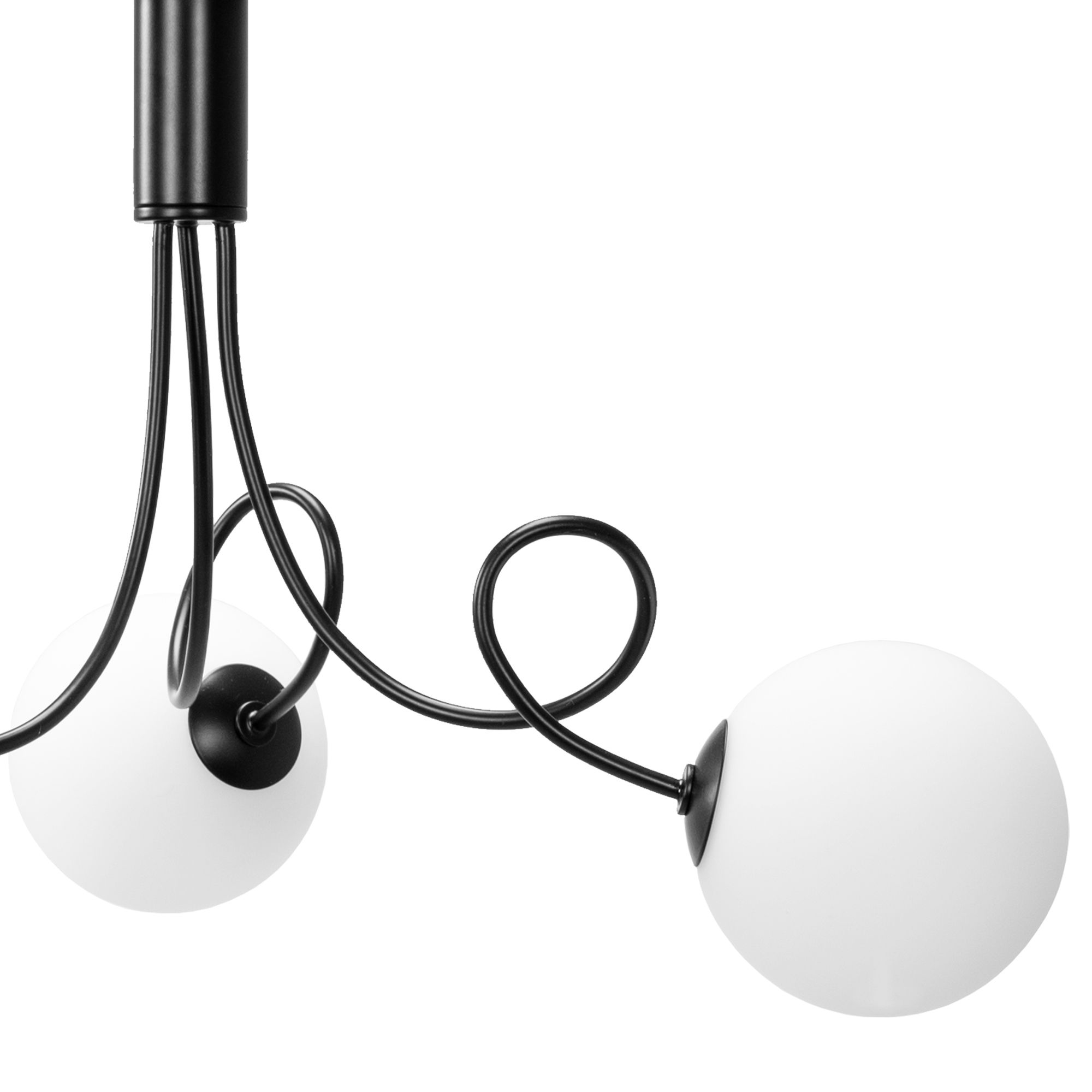 Toolight, stropná lampa sklenené gule 3xG9 APP1154-3CP, čierna, OSW-14012