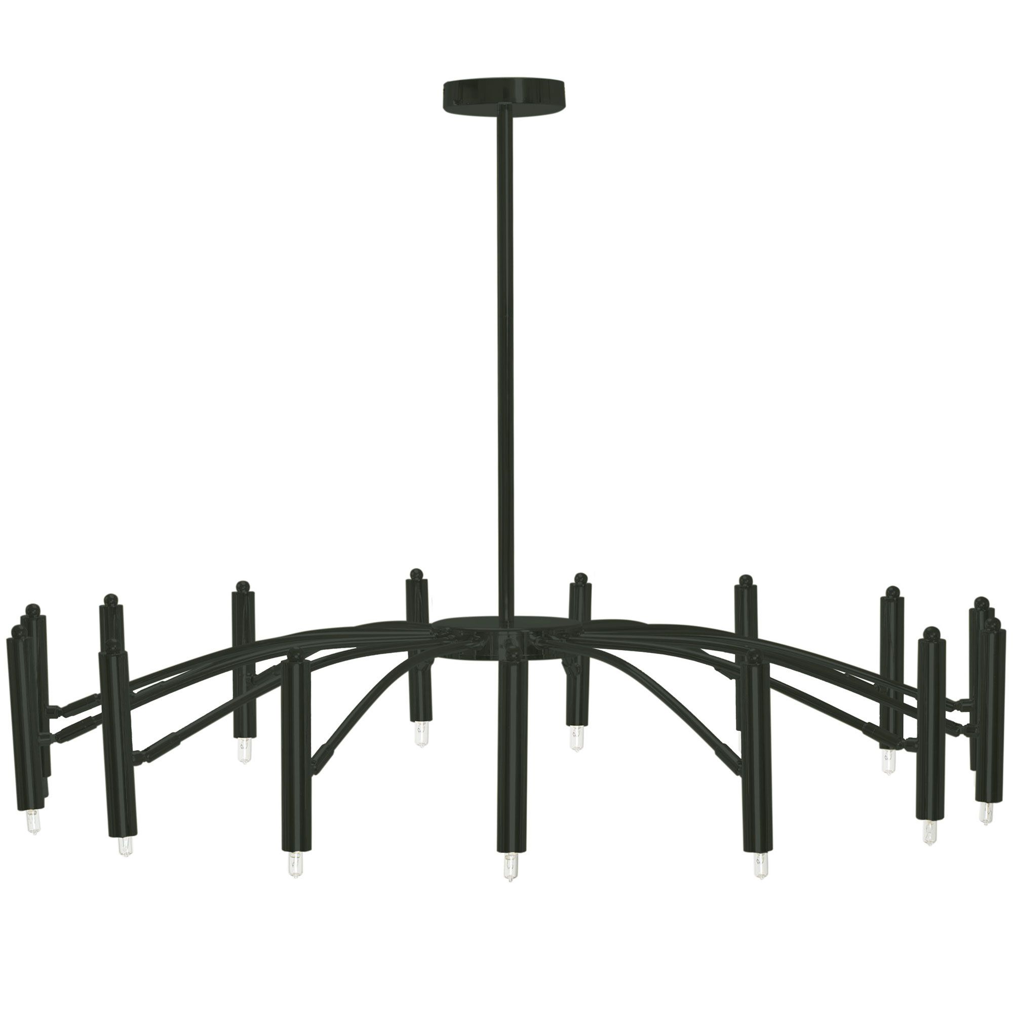 Toolight, stropná lampa 15xG9 APP1196-15CP, čierna, OSW-40113