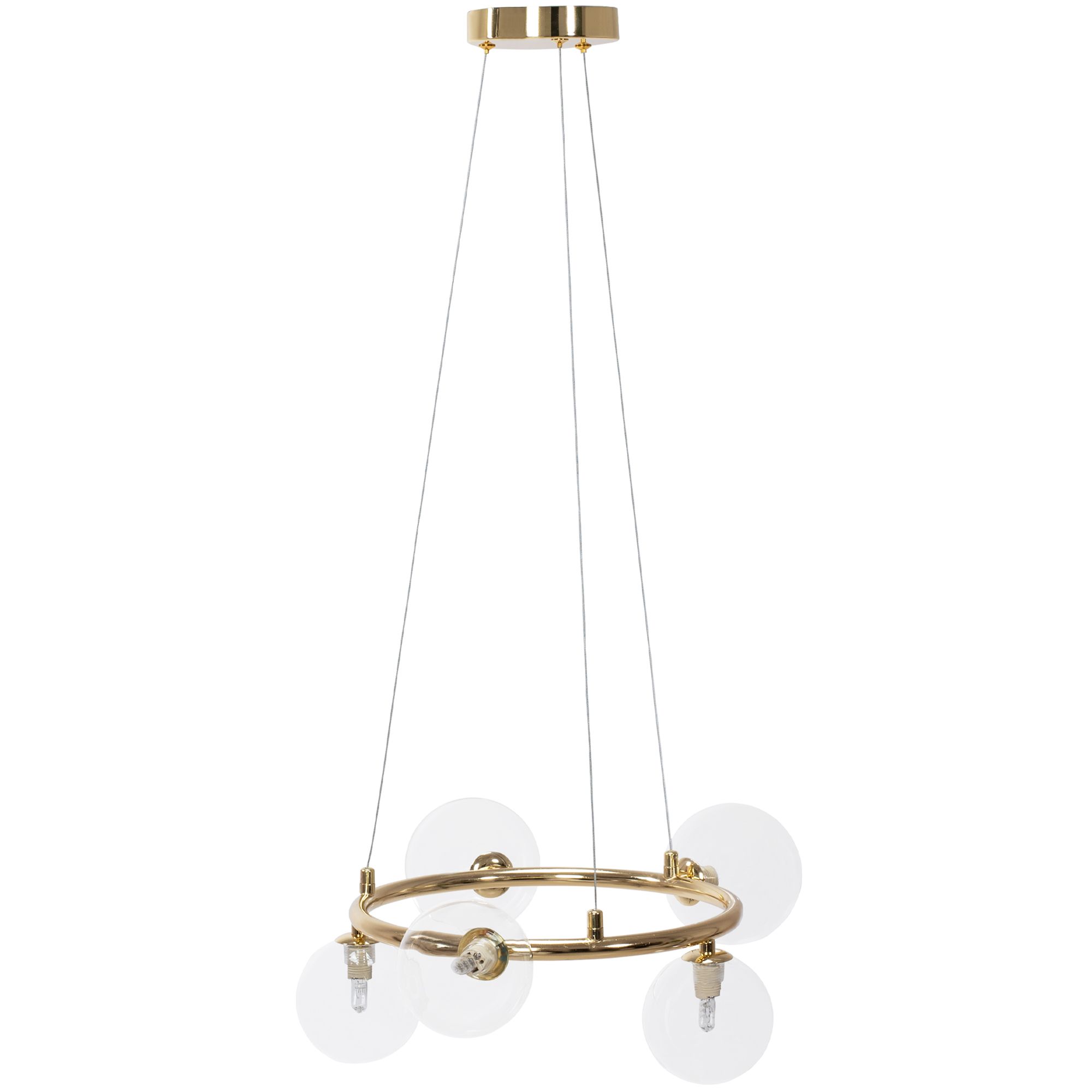 Toolight, stropné svietidlo sklenené gule 5xG9 APP1158-6CP, zlatá, OSW-04690