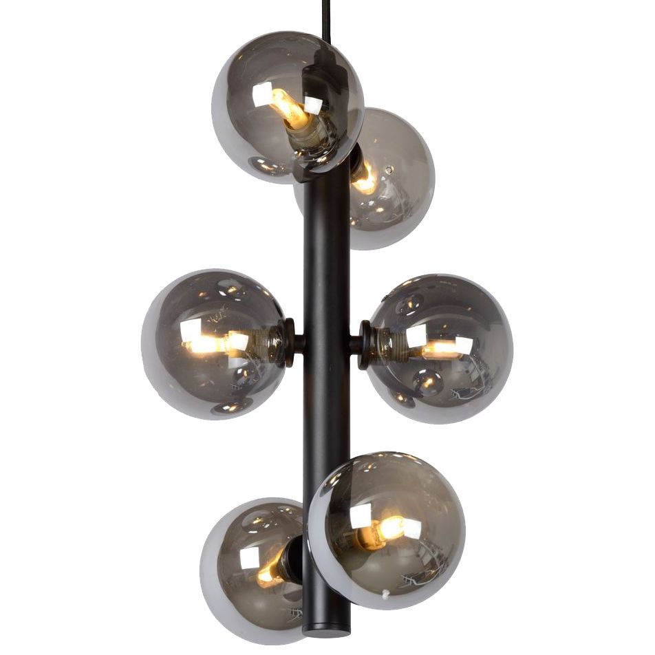 Toolight, závesné svietidlo Modern 6xG9 APP1163-6CP, čierna matná, OSW-04692