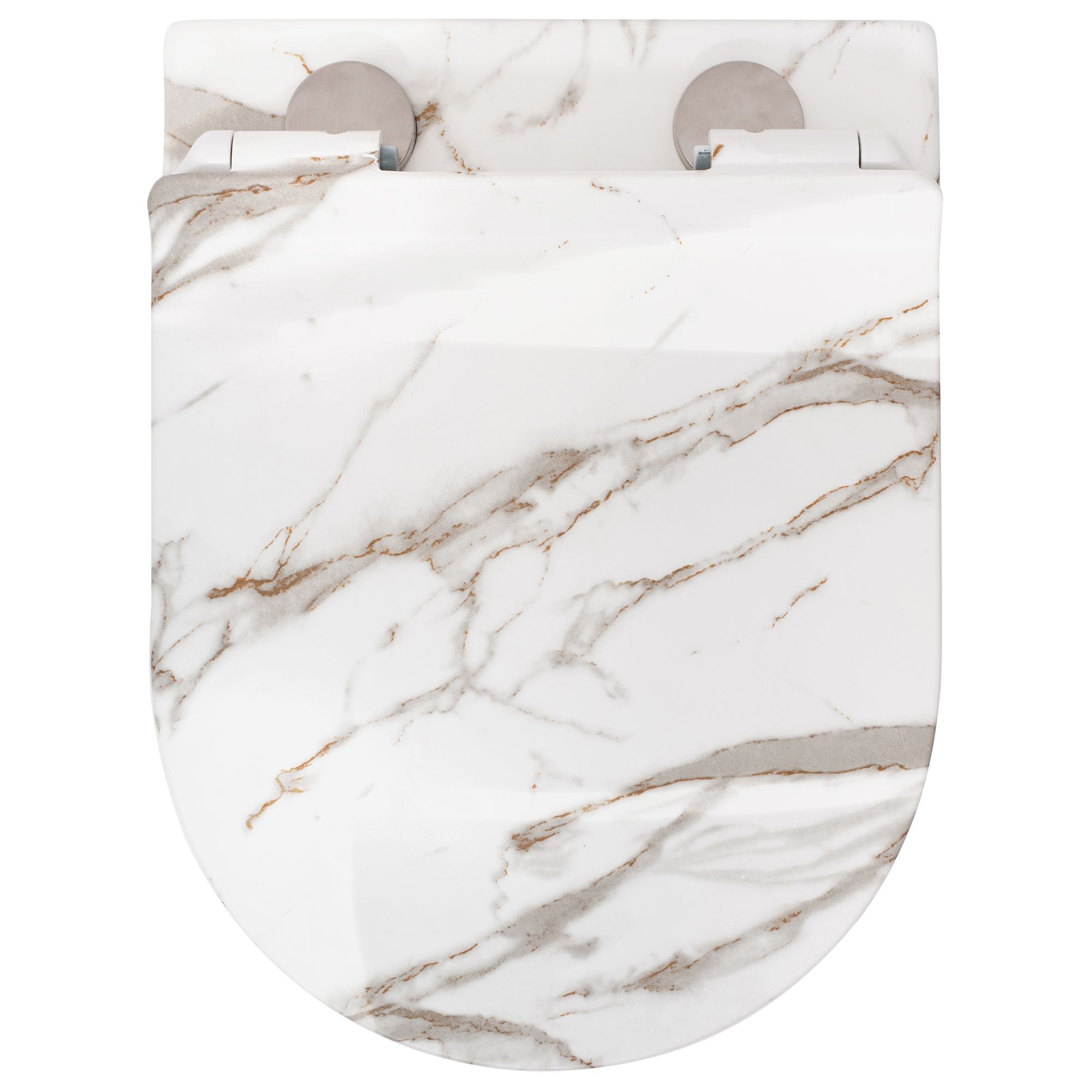 Rea Carlos Slim Lava Shiny, závesná WC misa Rimless 49,5x37x35,5 cm, imitácia kameňa, REA-C0536