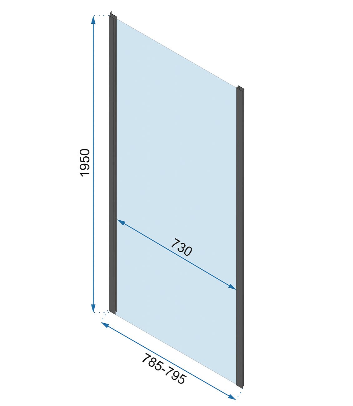 Rea Rapid Swing, 3-stenová sprchová kabína 100 (dvere) x 90(stena) x 90(stena) x 195 cm, 6mm číre sklo, chrómový profil, KPL-09122