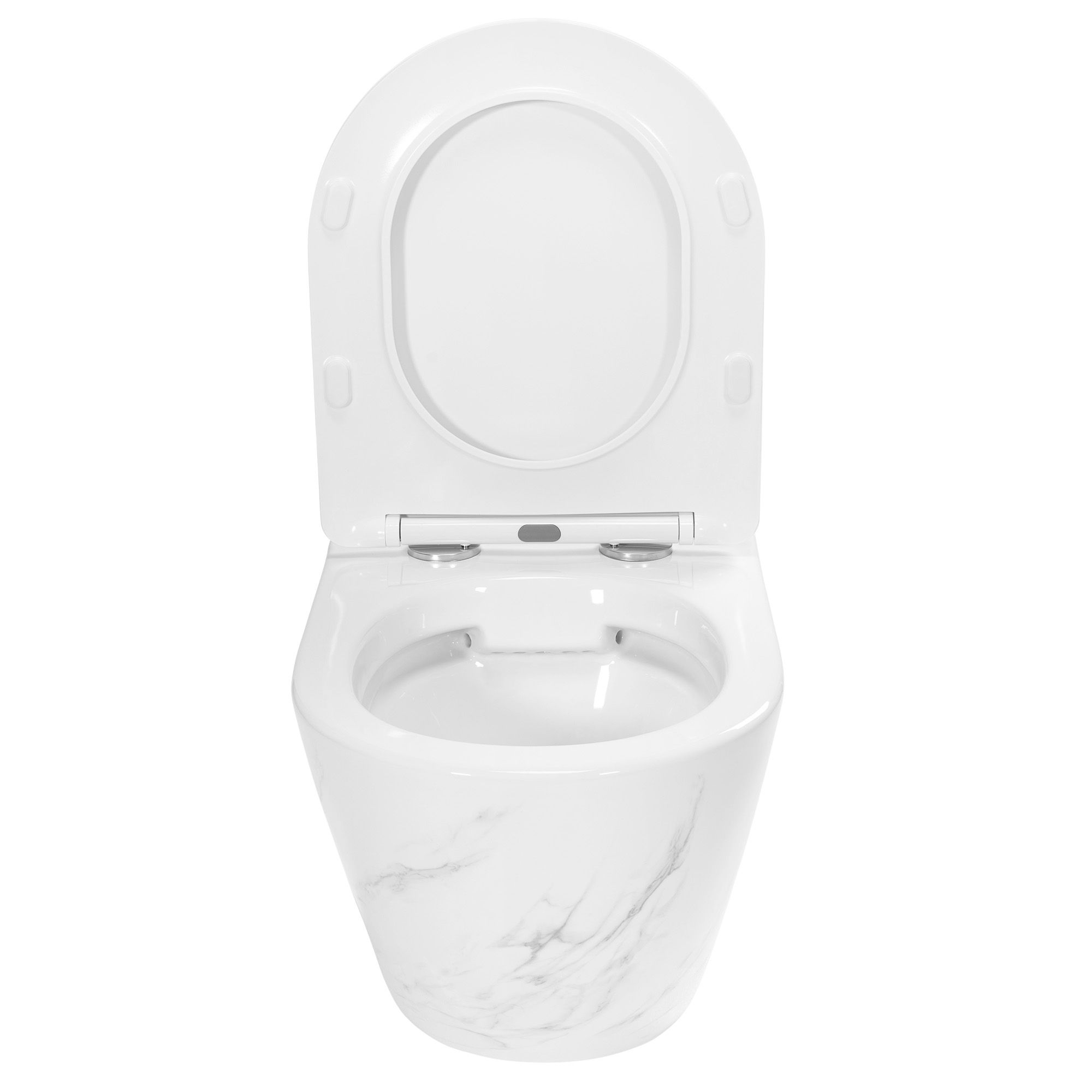 Rea Carlos Nature Marble, závesná WC misa Rimless 495x370x355 mm, imitácia kameňa, REA-C6606