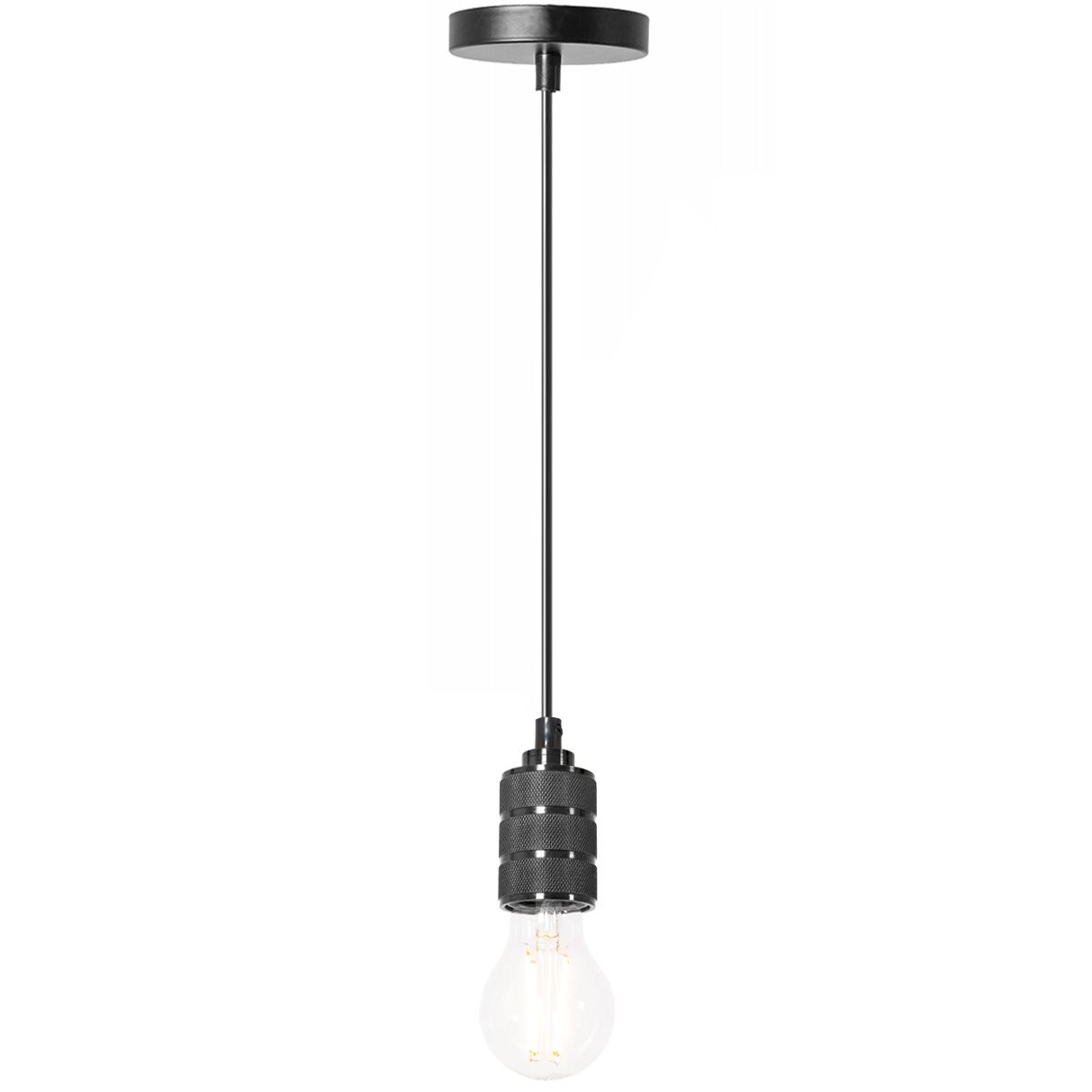 Toolight, závesná stropná lampa 1xE27 APP342-1CP, čierna, OSW-08409