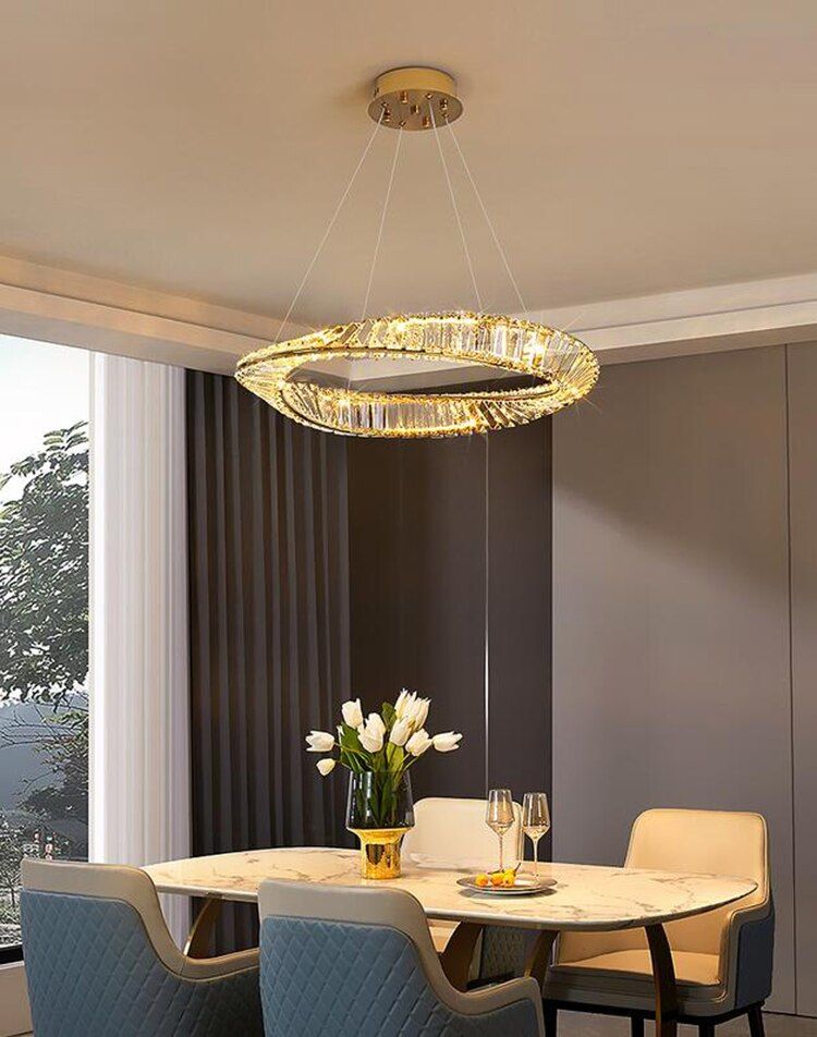 Toolight, LED krištáľová lampa 42W APP1064-1CP, zlatá, OSW-00676