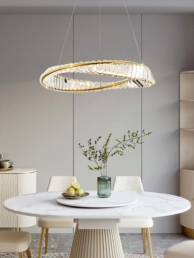 Toolight, LED krištáľová lampa 42W APP1064-1CP, zlatá, OSW-00676
