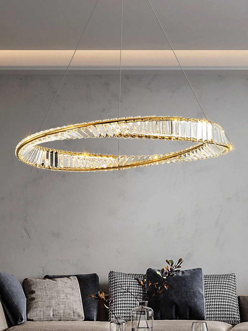 Toolight, LED krištáľová lampa 42W APP1064-1CP, zlatá, OSW-00676
