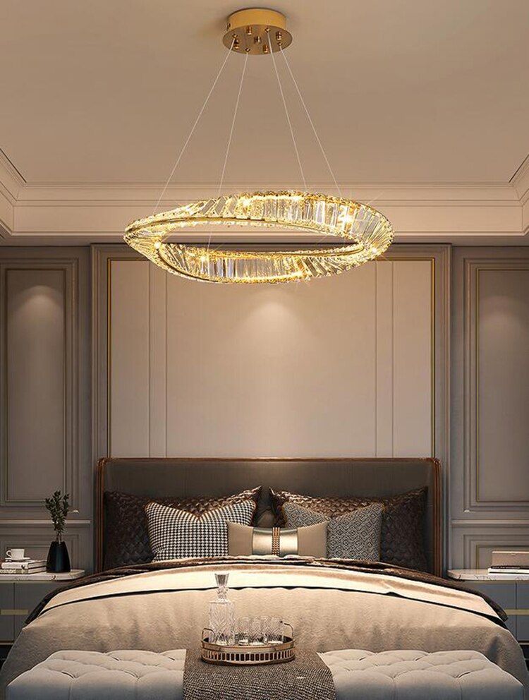 Toolight, LED krištáľová lampa 42W APP1064-1CP, zlatá, OSW-00676