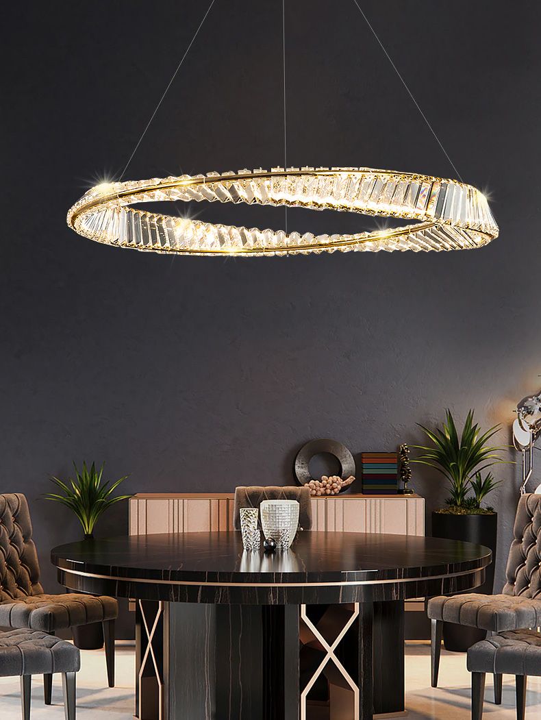 Toolight, LED krištáľová lampa 42W APP1064-1CP, zlatá, OSW-00676