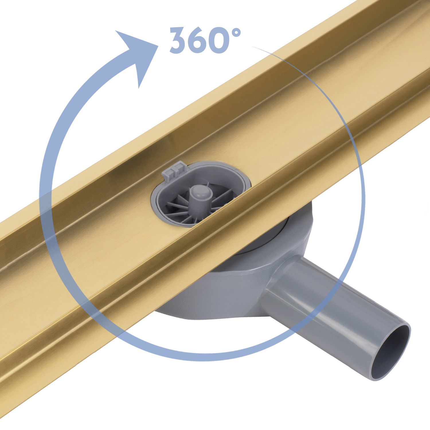 Rea Neox Pro, odtokový žľab 90 cm, zlatá matná, REA-G2704