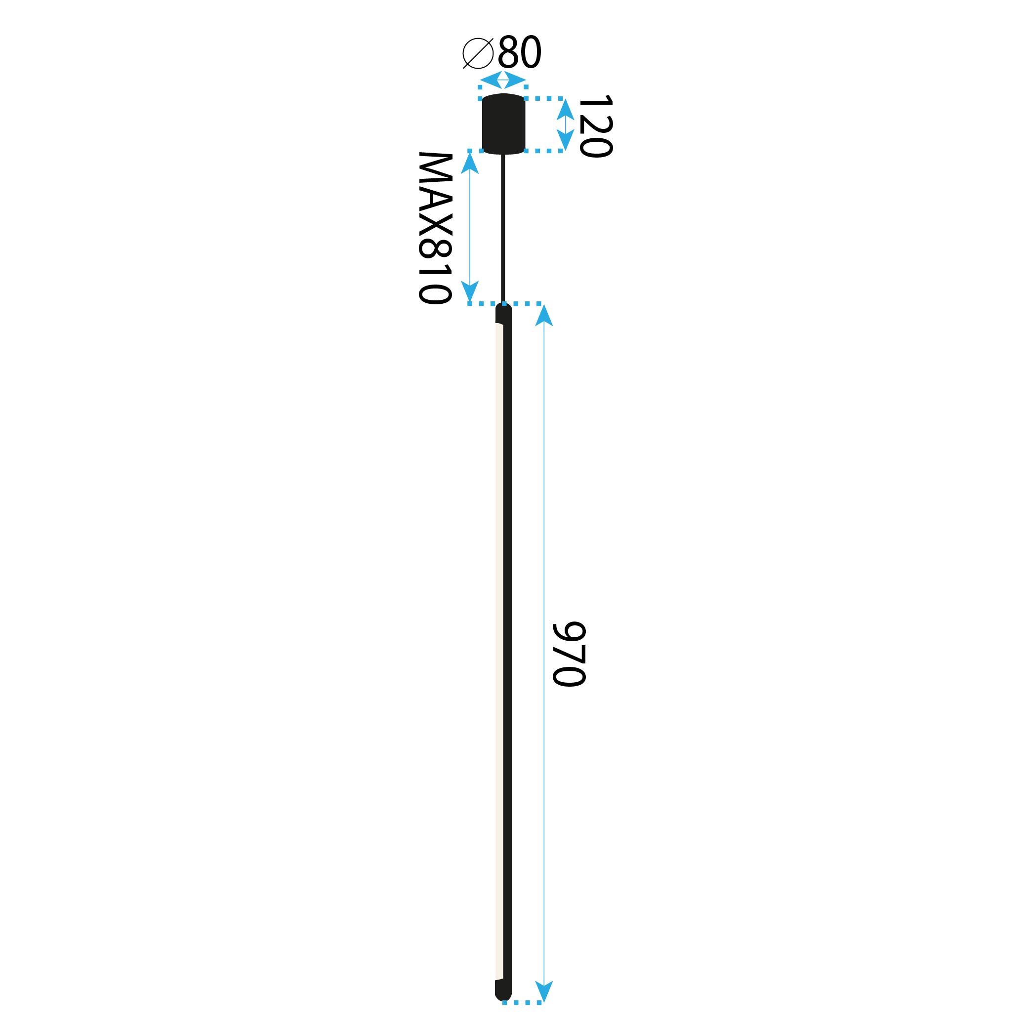 Toolight, LED stropné svietidlo 100cm 13W 4000K APP1413-C, čierna matná, OSW-00964