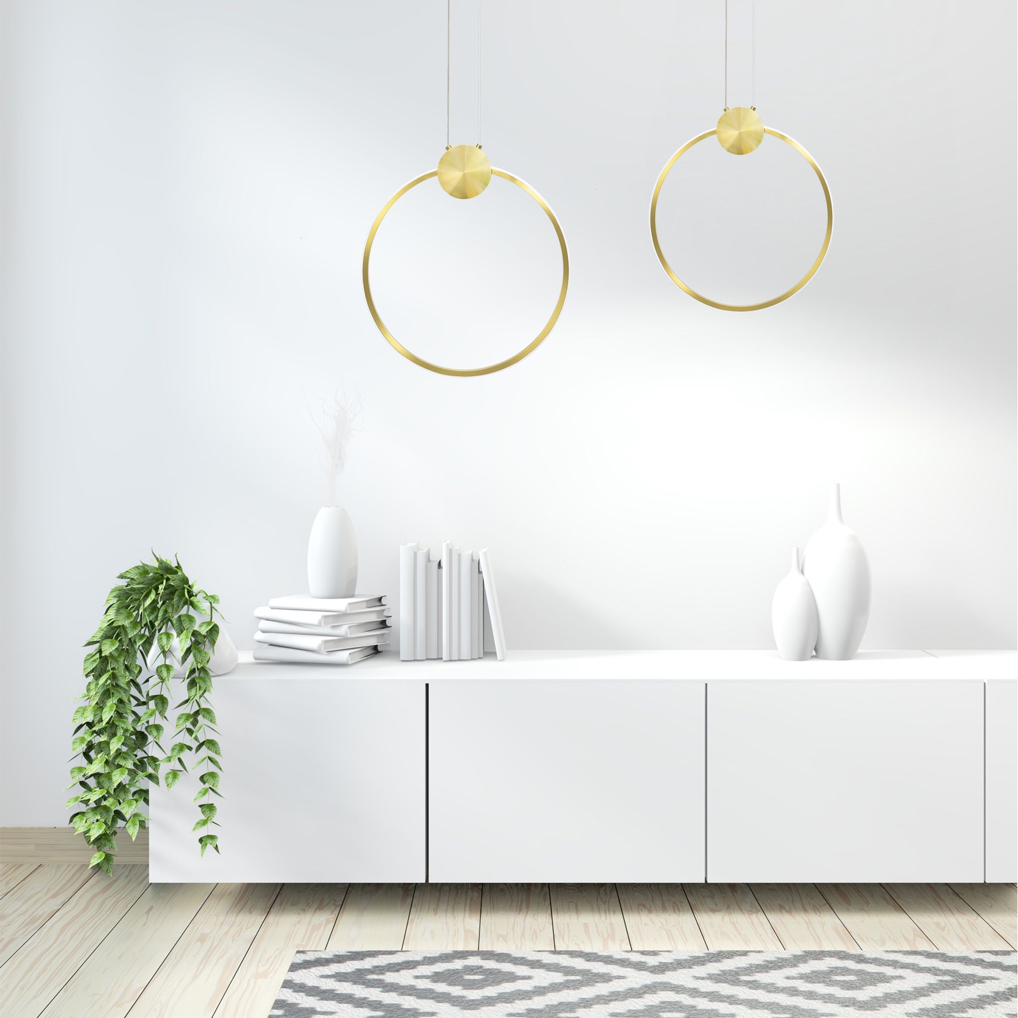 Toolight, LED stropné svietidlo 30cm 13W 4000K APP1393-CP, zlatá lesklá, OSW-00919