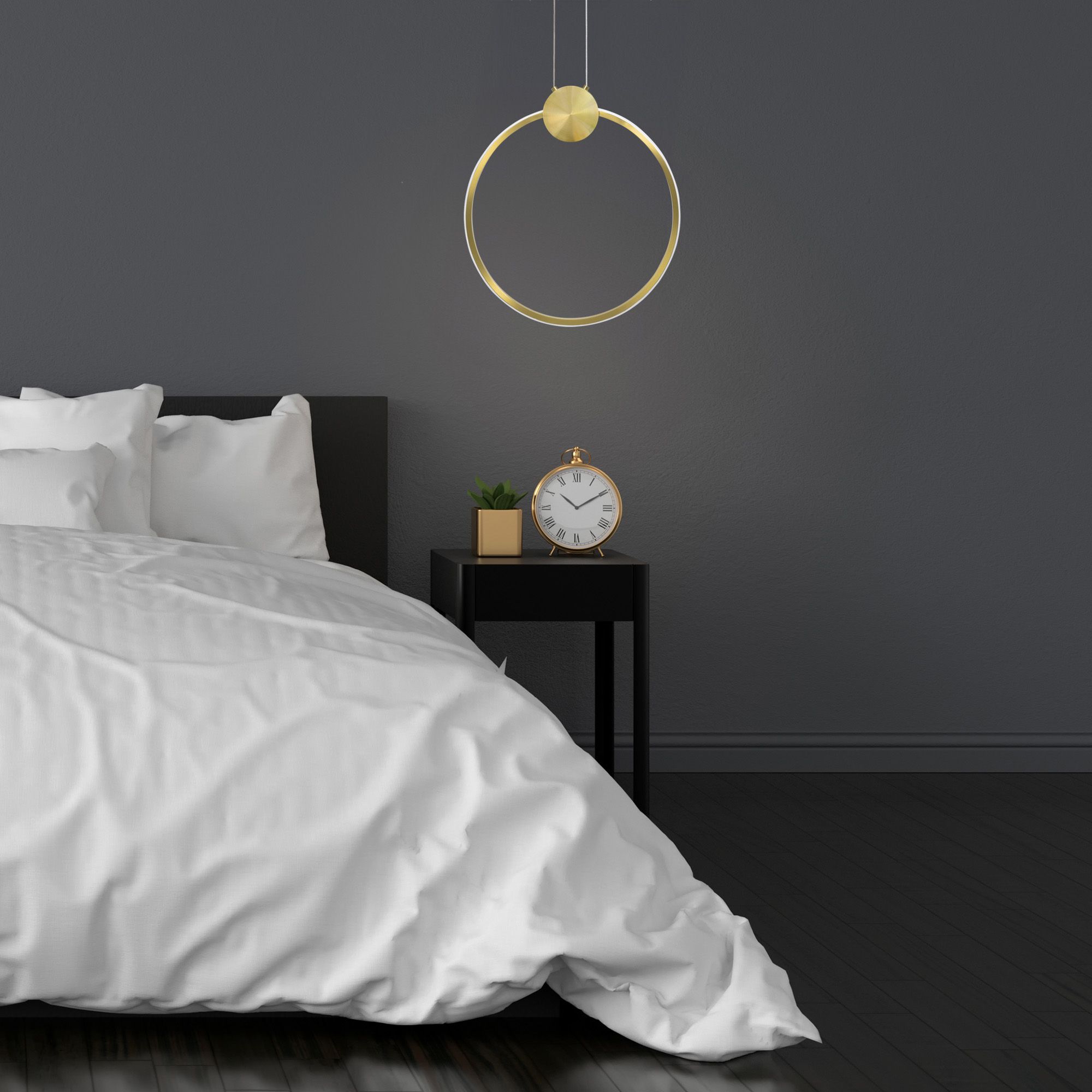 Toolight, LED stropné svietidlo 30cm 13W 4000K APP1393-CP, zlatá lesklá, OSW-00919