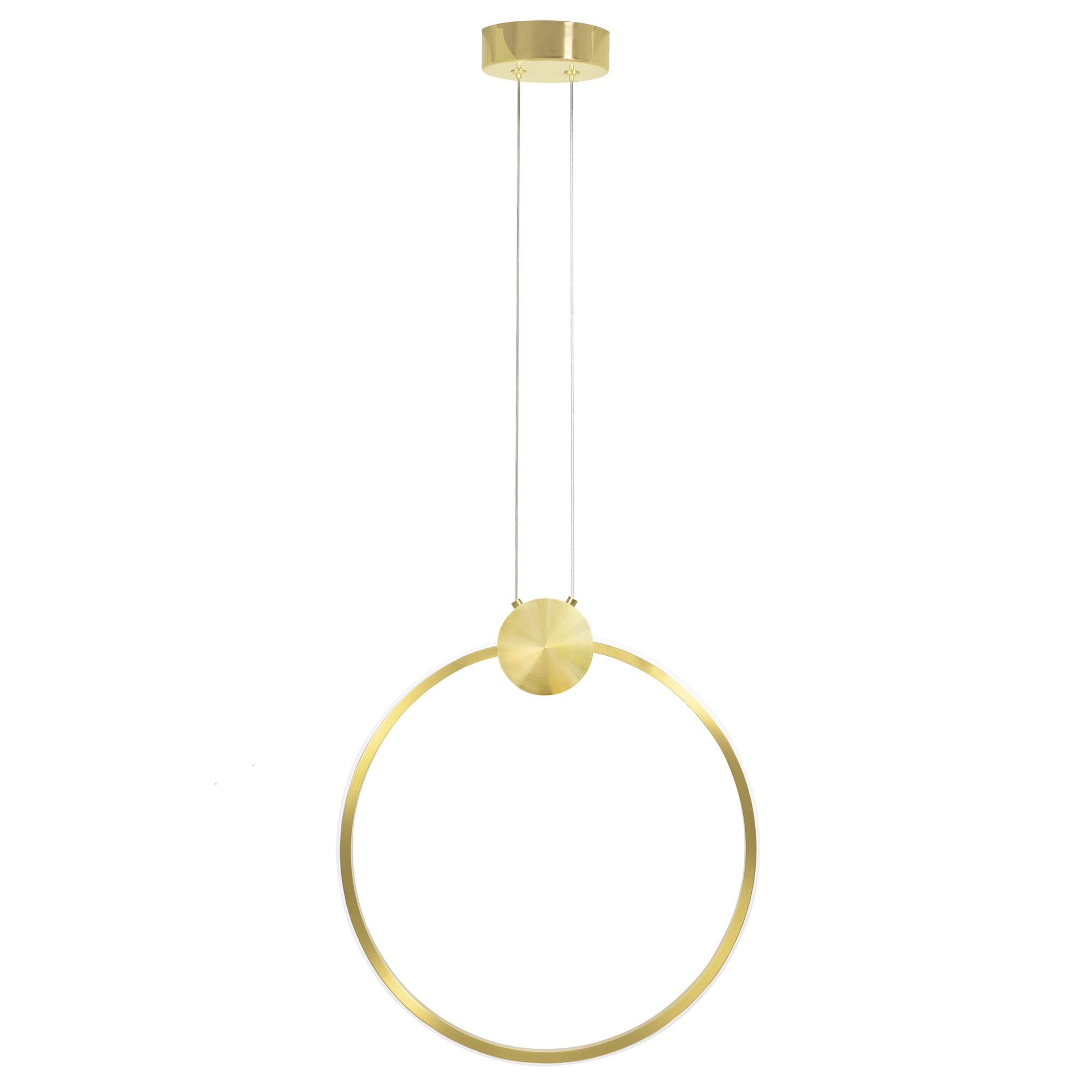 Toolight, LED stropné svietidlo 40cm 17W 4000K APP1396-CP, zlatá lesklá, OSW-00954
