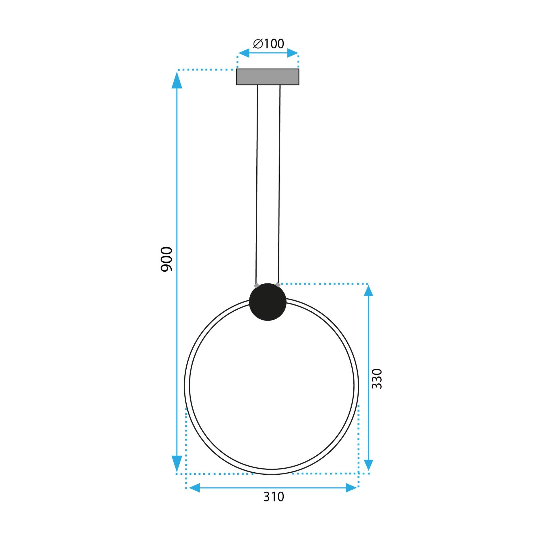 Toolight, LED stropné svietidlo 30 cm 13W 4000K APP1392-CP, čierna, OSW-00918