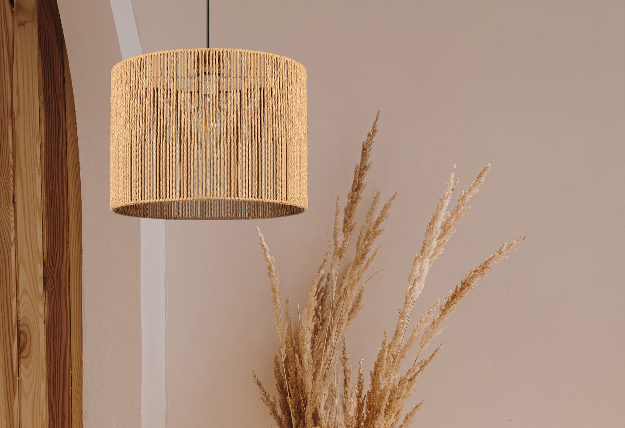 Toolight BOHO, stropné svietidlo s priemerom 30cm 1xE27 APP1324-1CP, čierna-hnedá, OSW-02411