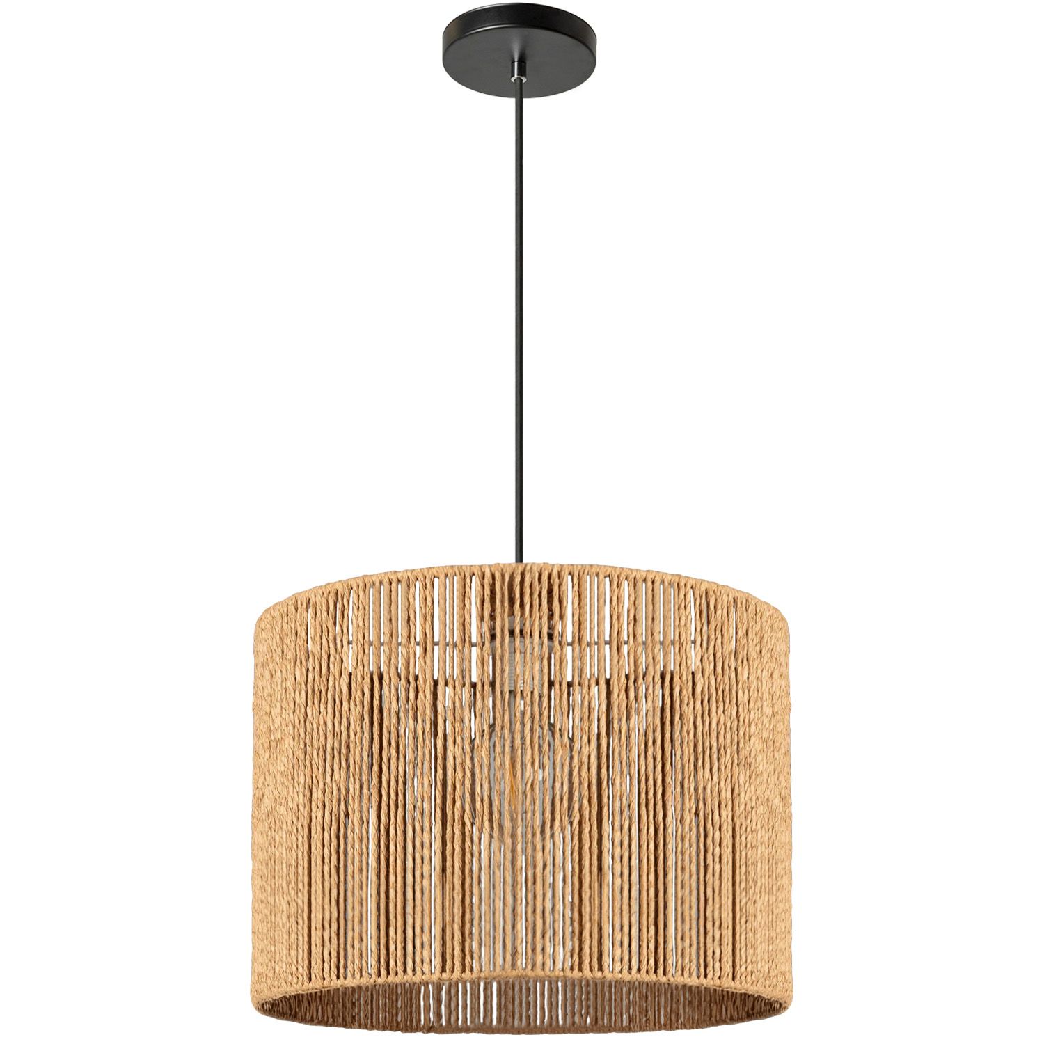 Toolight BOHO, stropné svietidlo s priemerom 30cm 1xE27 APP1324-1CP, čierna-hnedá, OSW-02411