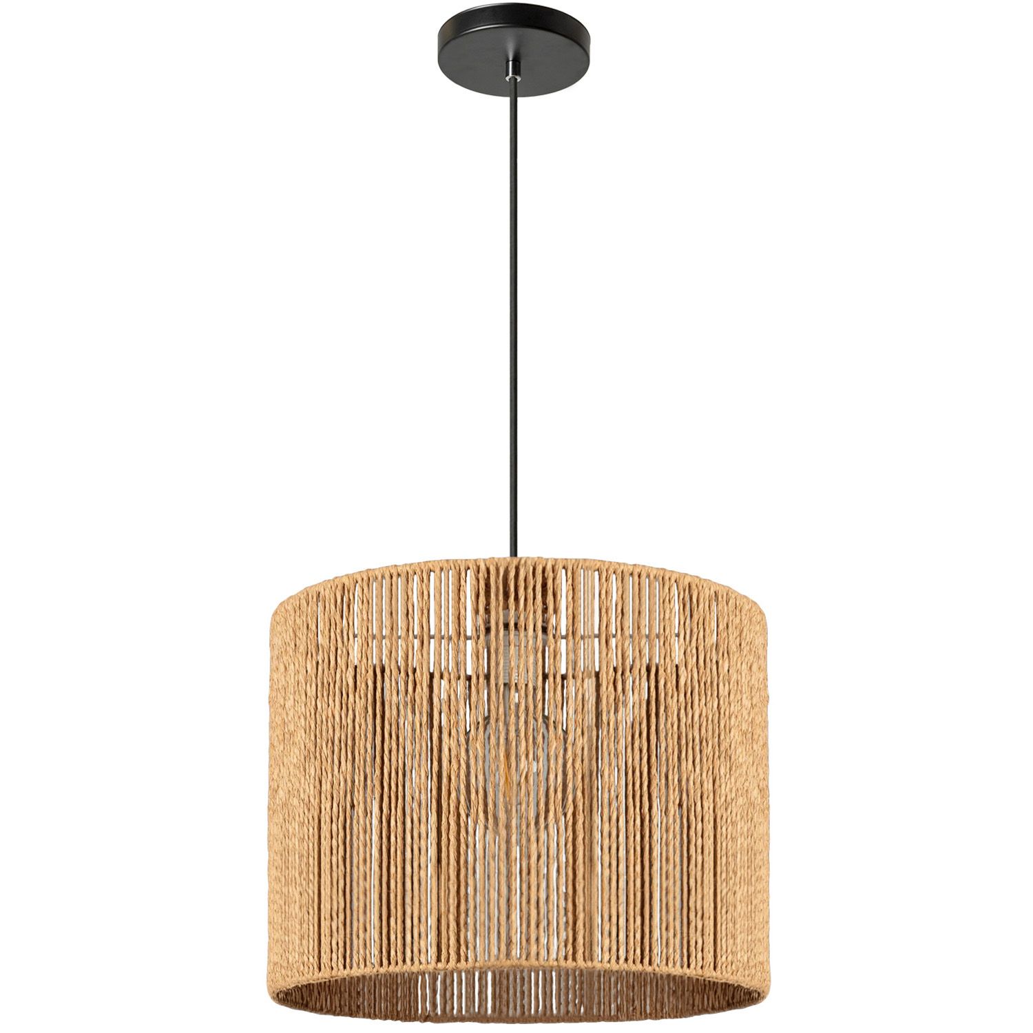 Toolight BOHO, stropné svietidlo s priemerom 25cm 1xE27 APP1323-1CP, čierna-hnedá, OSW-02410