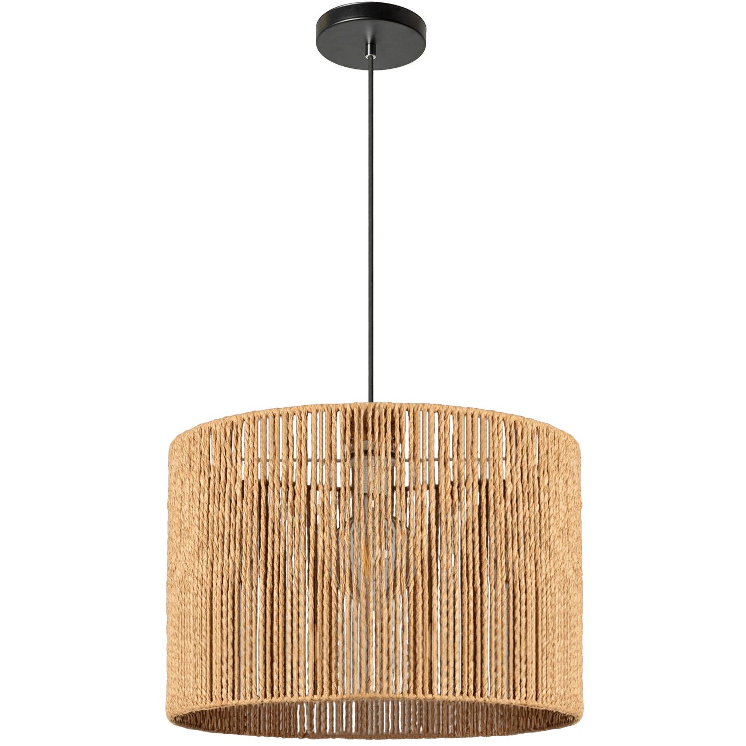 Toolight BOHO, stropné svietidlo s priemerom 40cm 1xE27 APP1325-1CP, čierna-hnedá, OSW-02412