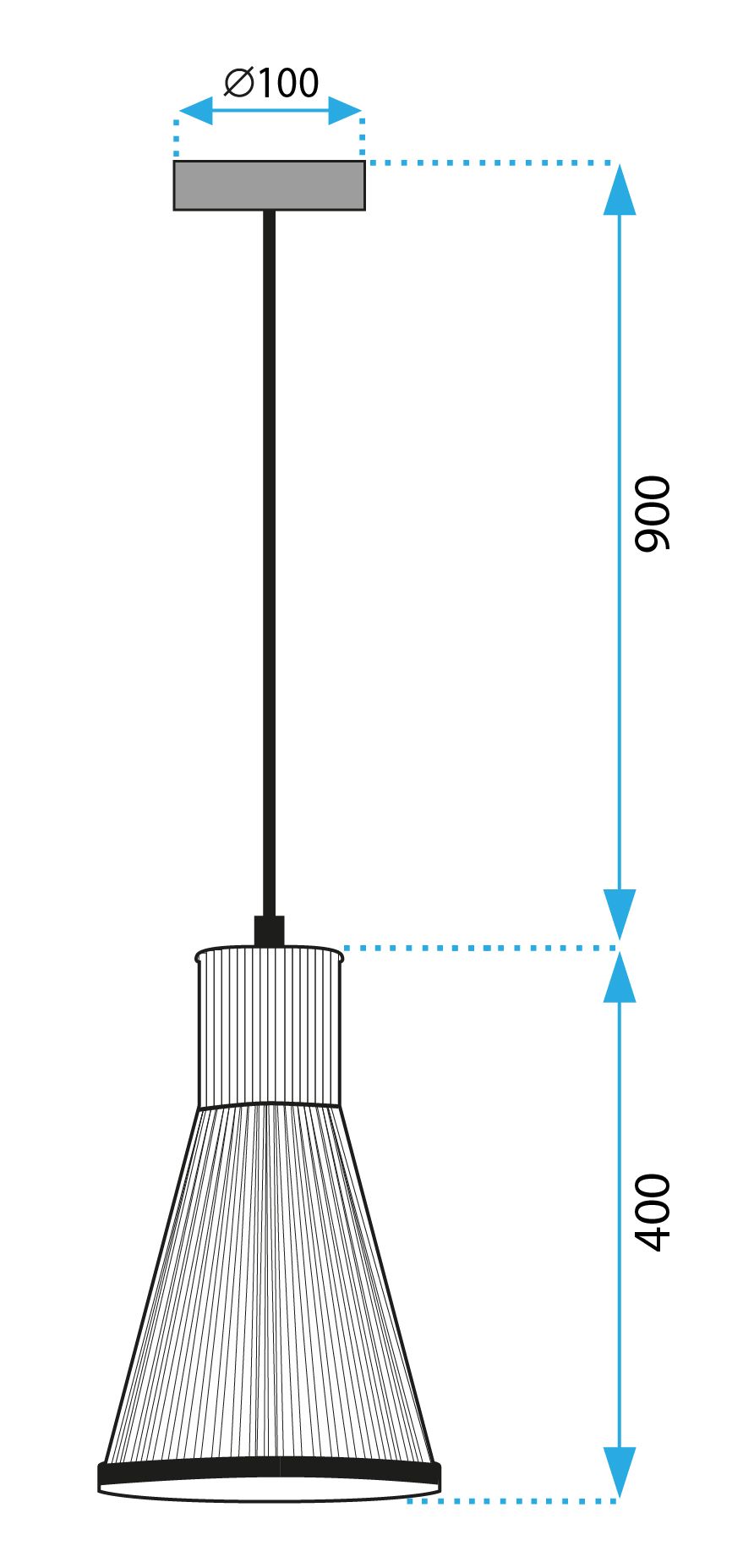 Toolight, stropné svietidlo 1xE27 APP1271-1CP, prírodná hnedá, OSW-02403