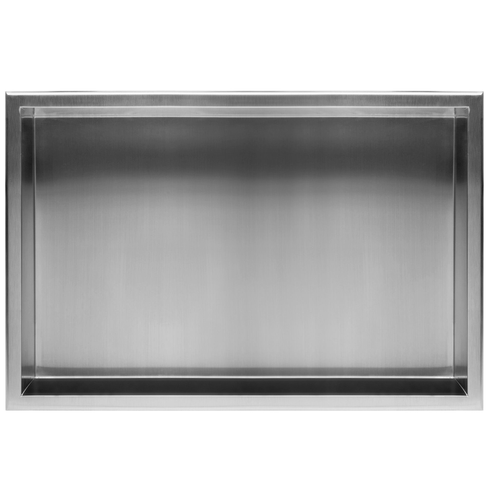 Rea, nerezová vstavaná polica s golierom 600x300x100 mm, oceľová, REA-05602