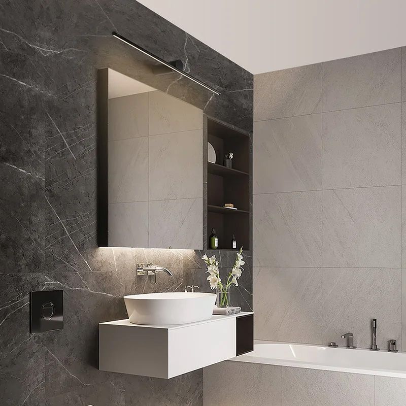 Toolight, LED nástenné svietidlo 40cm 6W 4000K APP1341-W, čierna, OSW-02431