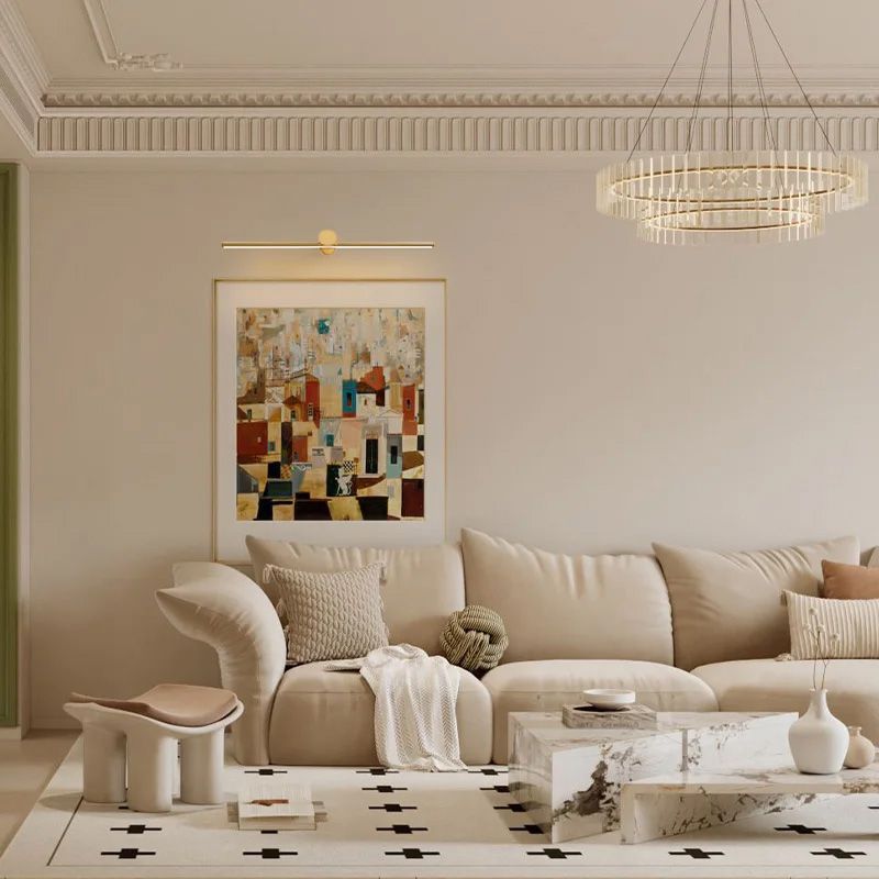 Toolight, LED nástenné svietidlo 40cm 6W 4000K APP1344-W, zlatá lesklá, OSW-02434