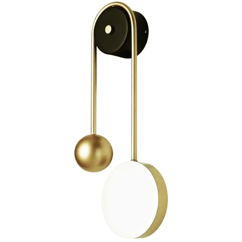 Toolight, LED nástenné svietidlo 50cm 5W 4000K 500lm APP1474-CW, zlatá lesklá-čierna matná, OSW-03604