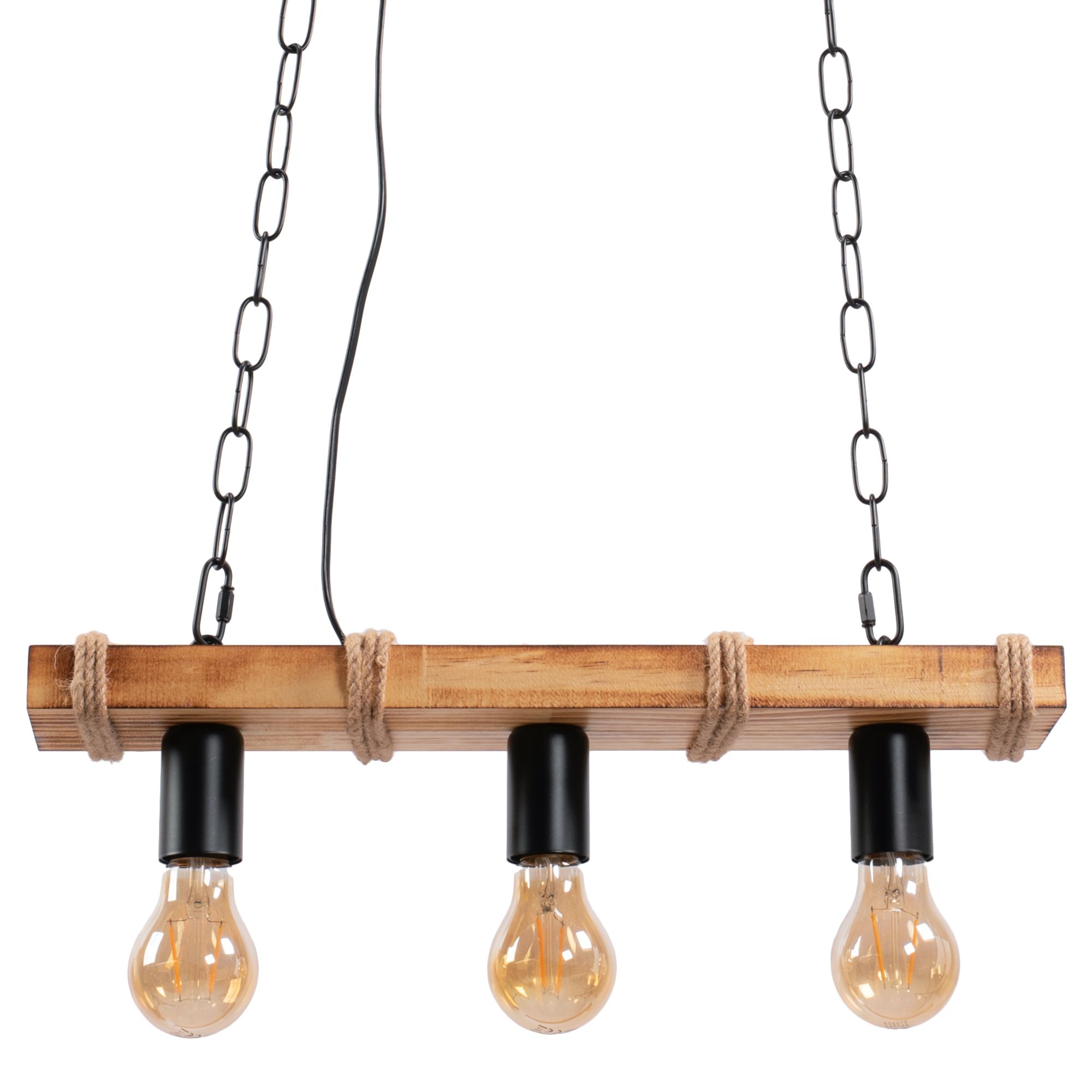 Toolight BOHO LINE, 3-bodové závesné svietidlo 3xE27 APP1319-3CP, hnedá-čierna, OSW-02461