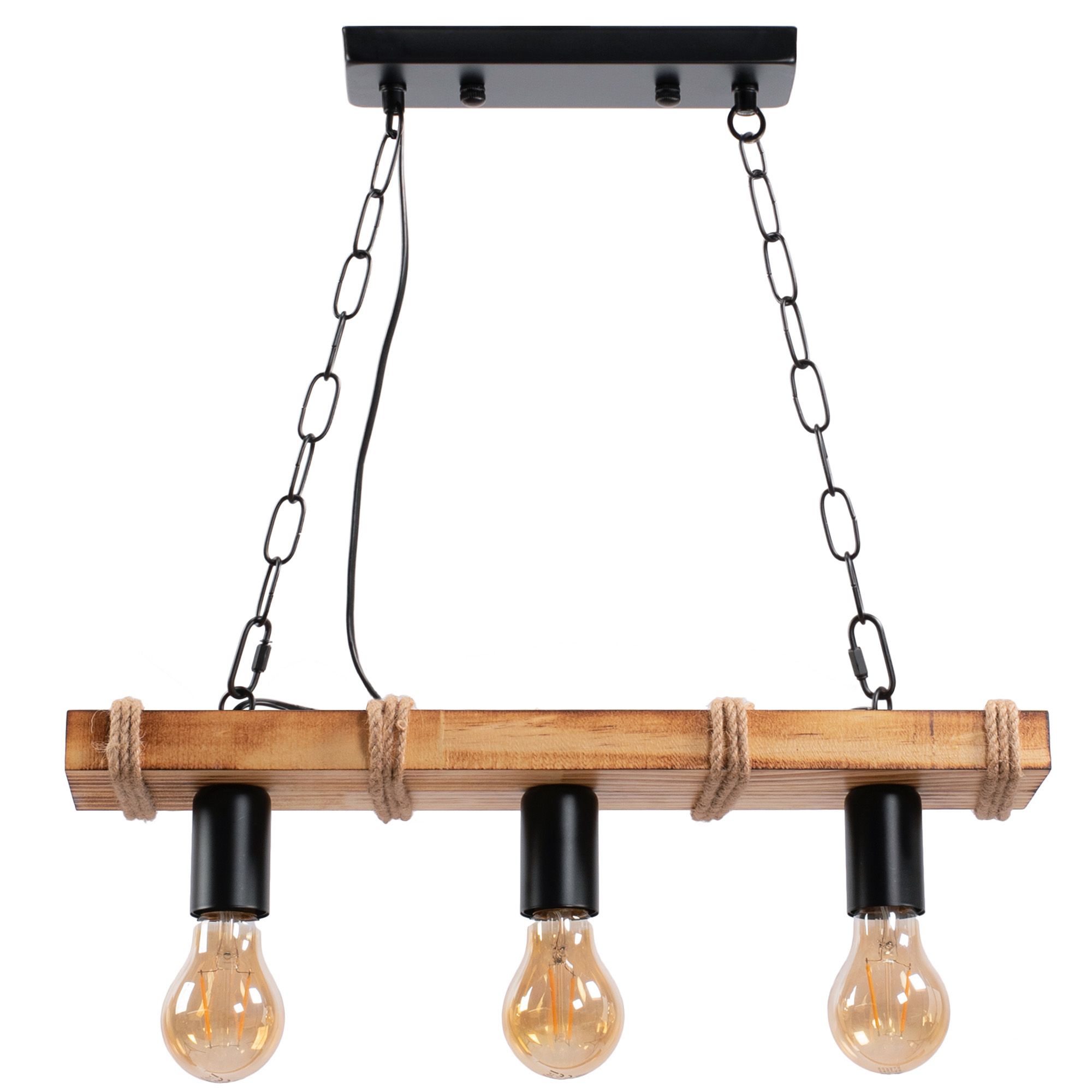 Toolight BOHO LINE, 3-bodové závesné svietidlo 3xE27 APP1319-3CP, hnedá-čierna, OSW-02461