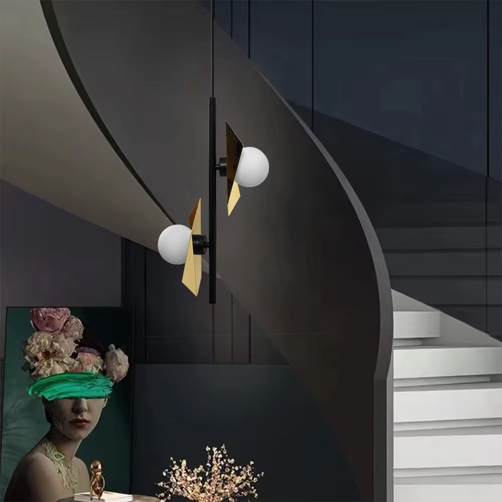 Toolight, stropné svietidlo 2xG9 APP1410-CP, čierna-zlatá, OSW-03087