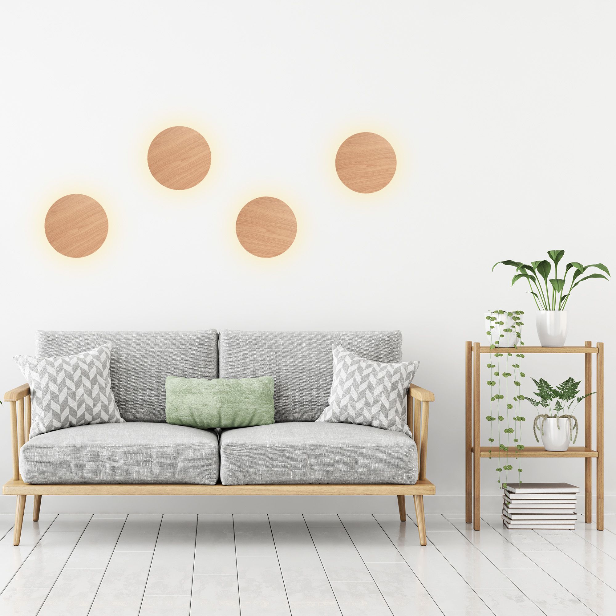 Toolight, LED nástenné svietidlo 20cm 12W APP1405-W WOOD, prírodná hnedá, OSW-03086