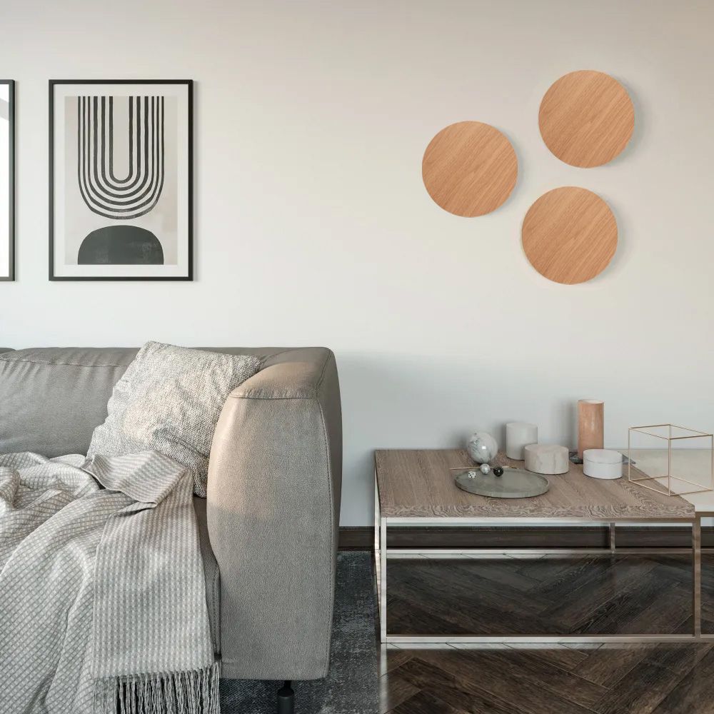 Toolight, LED nástenné svietidlo 20cm 12W APP1405-W WOOD, prírodná hnedá, OSW-03086