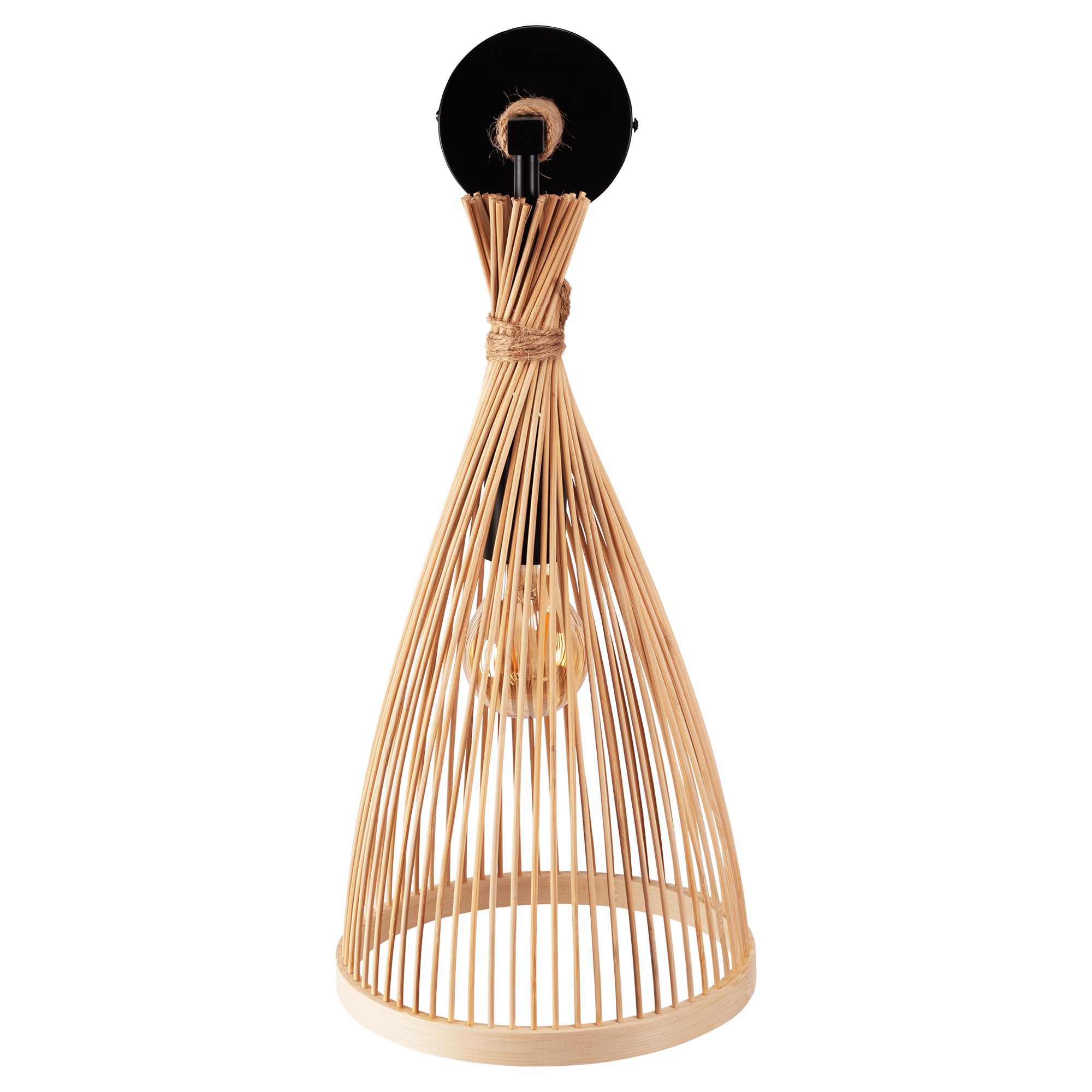 Toolight Boho, nástenné svietidlo 1xE27 APP1340-1W, čierna-hnedá, OSW-05777