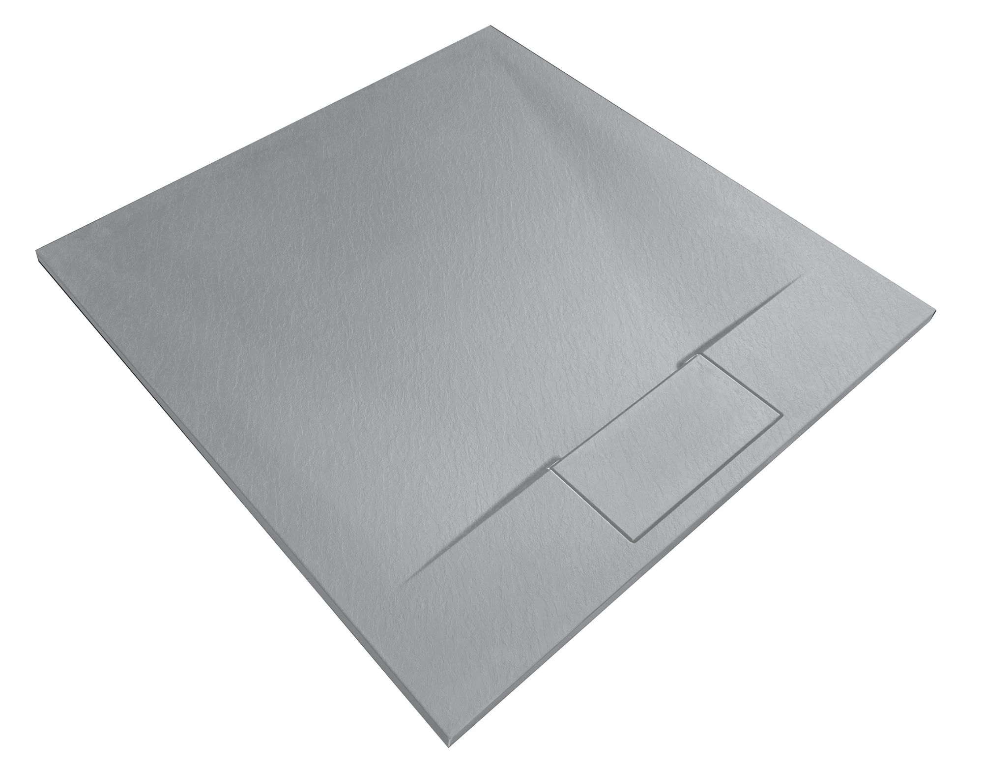 Rea Bazalt, sprchová vanička 90x90x2,5 cm + nízky sifón, šedá, REA-K4105
