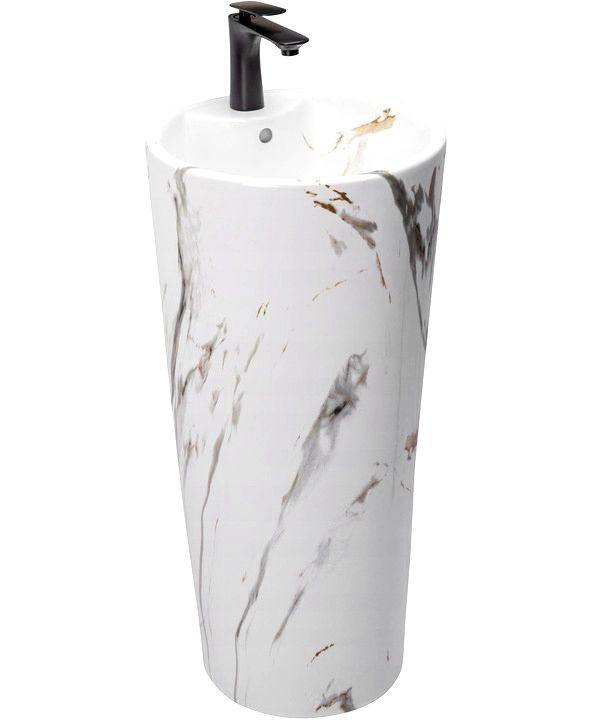 Rea Blanka voľne-stojace umývadlo, 84 x 40 cm, Marble imitácia kameňa, REA-U8704