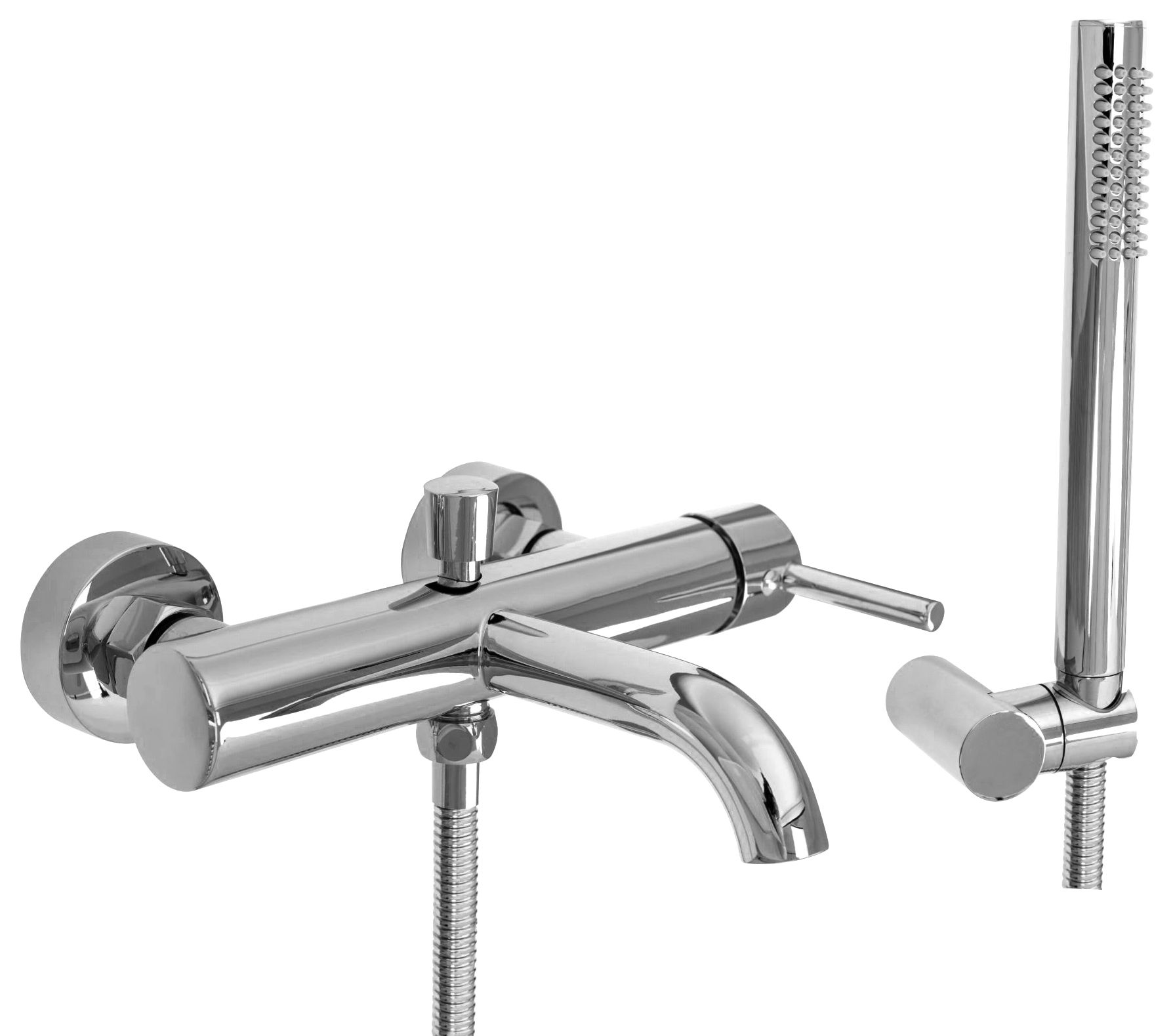 Rea Lungo - vaňová batéria + ručný sprchový set, chrómová, REA-B6641