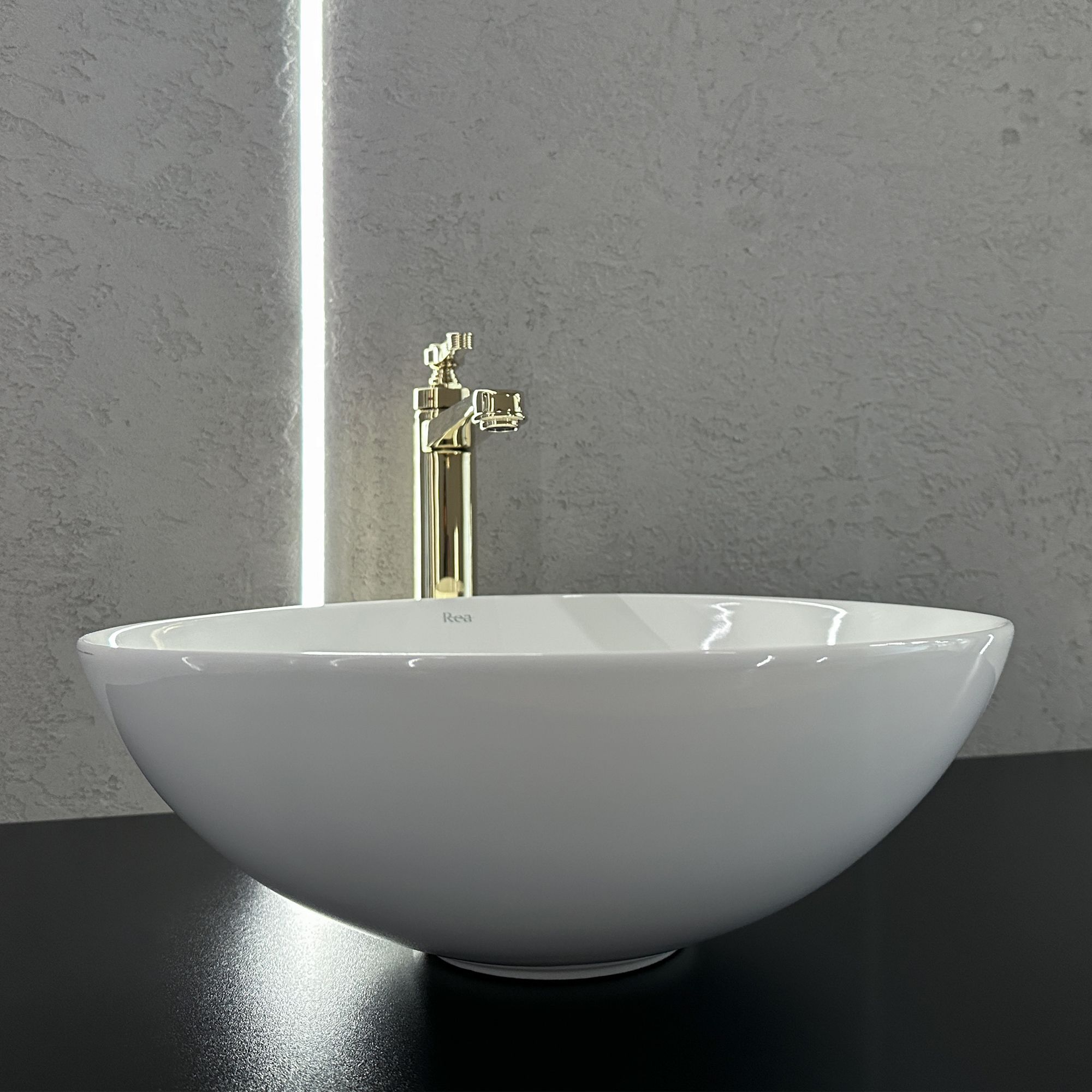 Rea Erica, umývadlo na dosku 400x400x145 mm, biela lesklá, REA-U0602