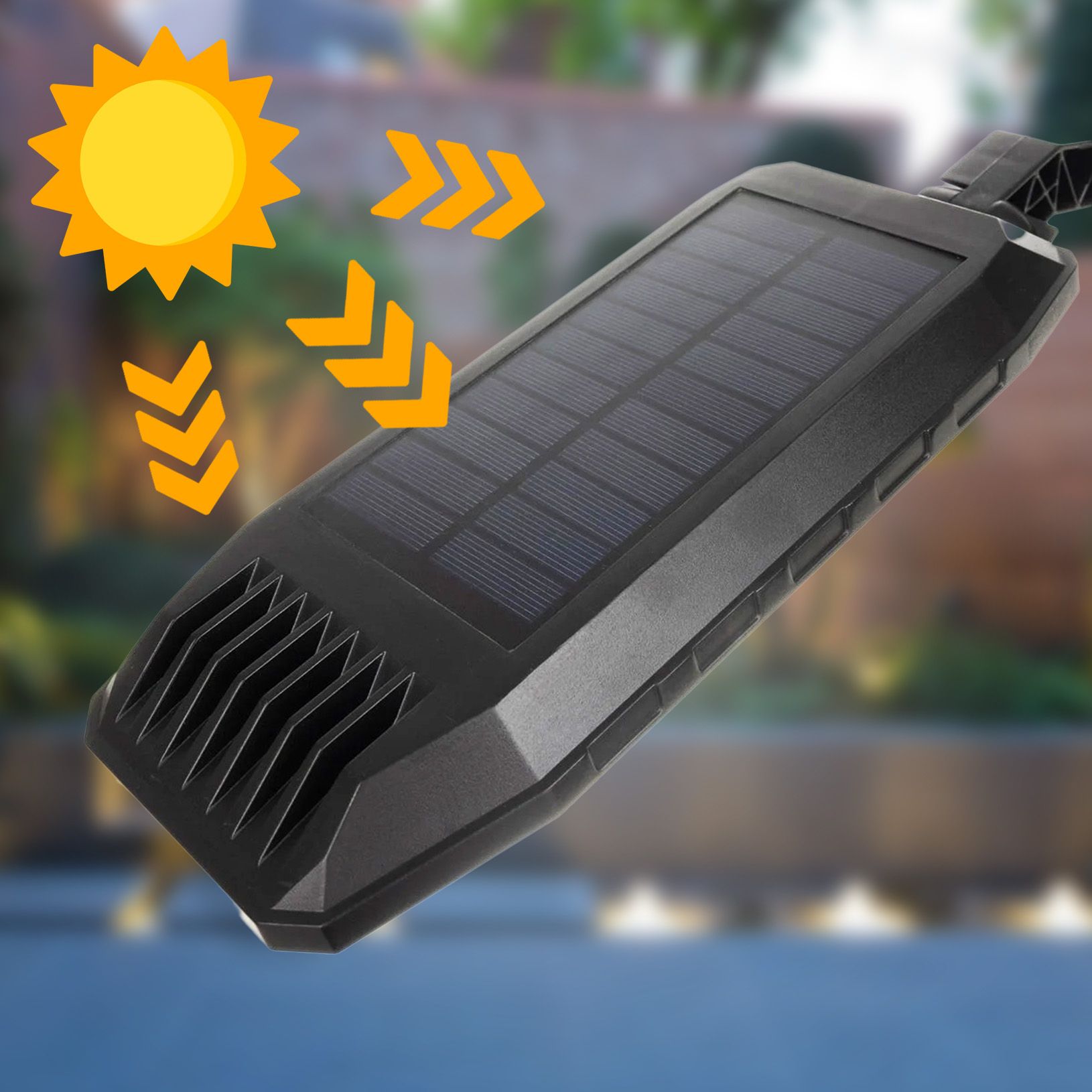 Toolight, LED solárna lampa so snímačom pohybu RSL018, čierna, OSW-10248