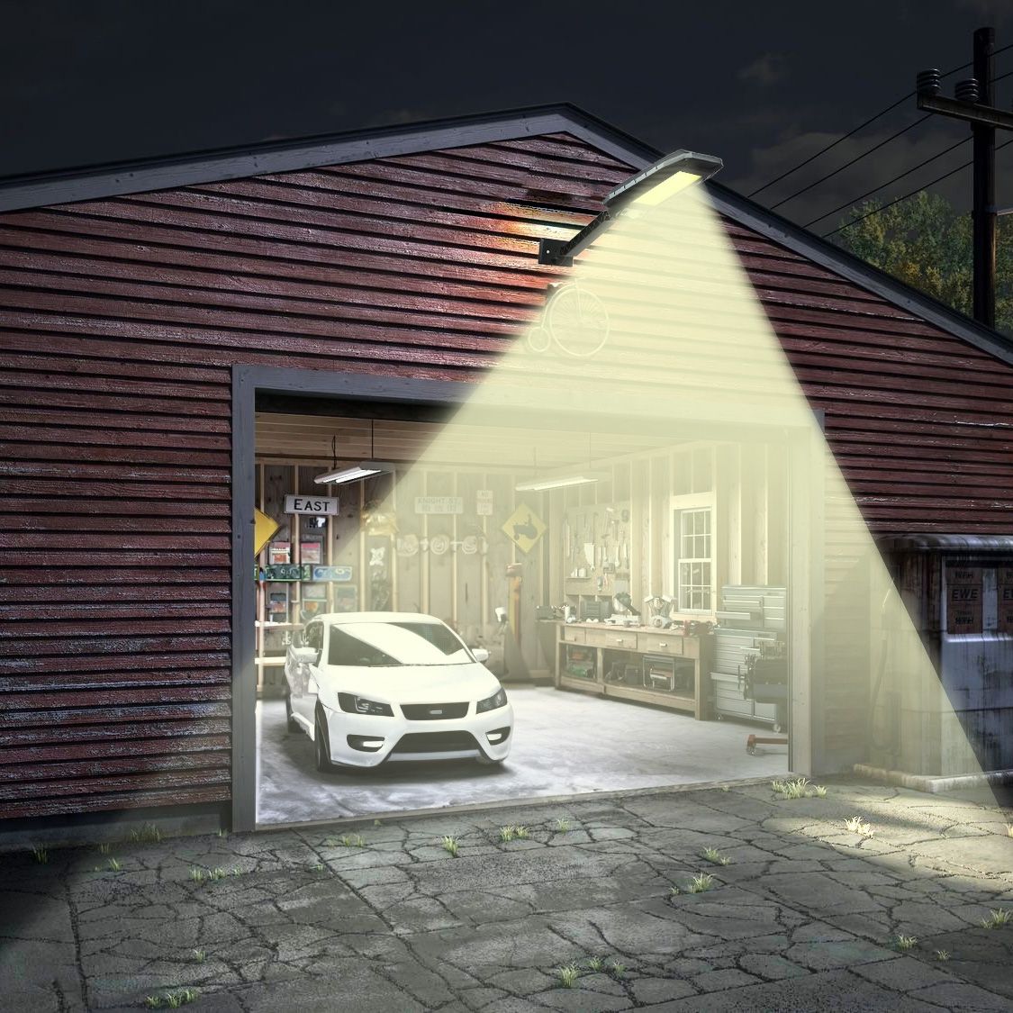 Toolight, LED solárna lampa so snímačom pohybu RSL018, čierna, OSW-10248