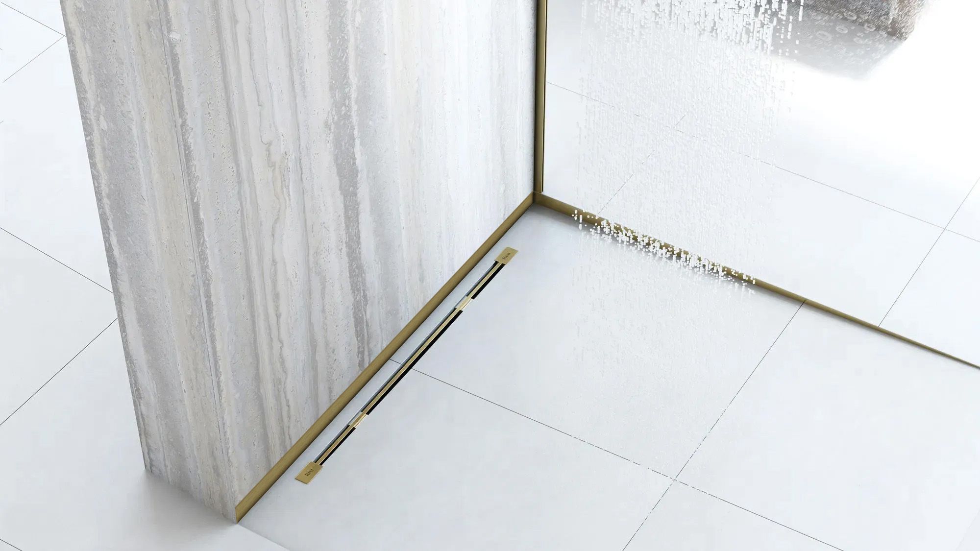 Rea, soklová predná lišta 130cm, zlatá matná, REA-K4302