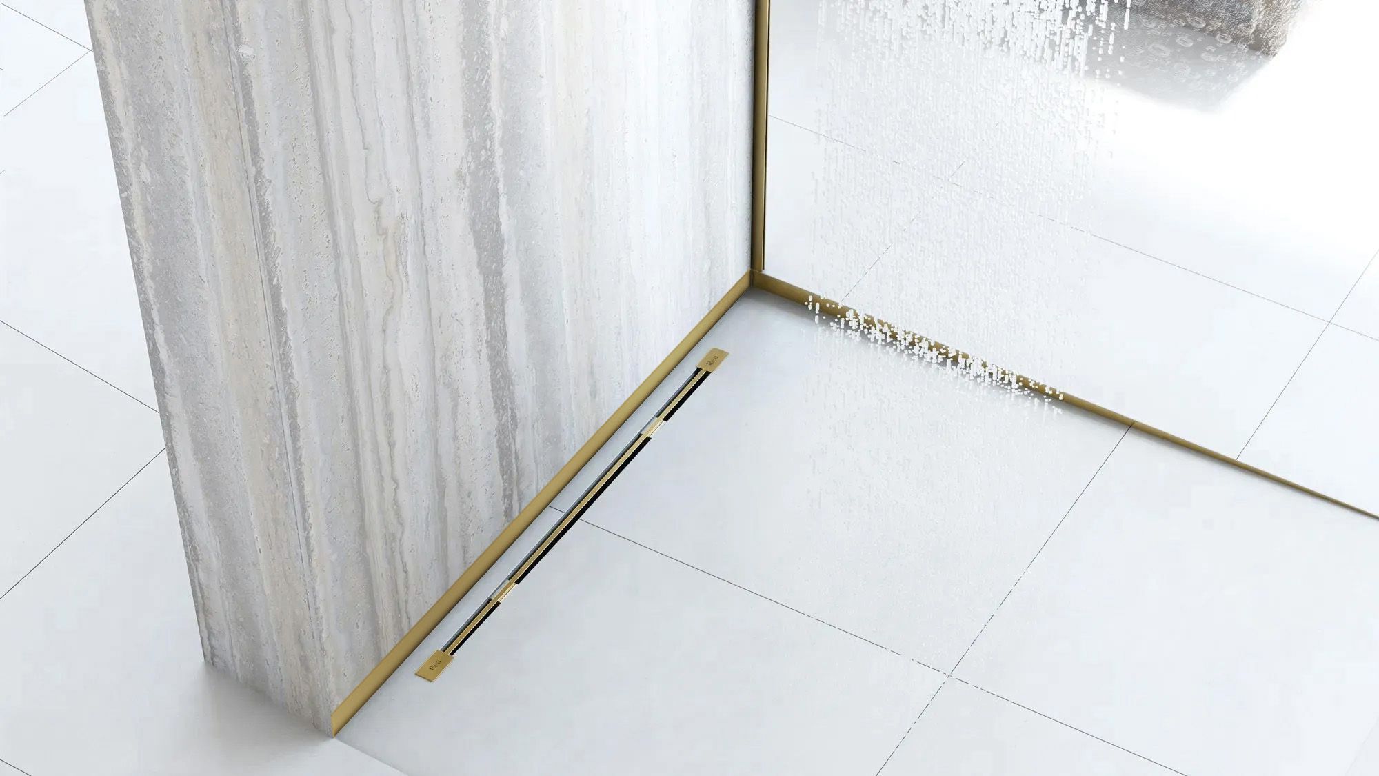 Rea, soklová predná lišta 130cm, zlatá lesklá, REA-K4301